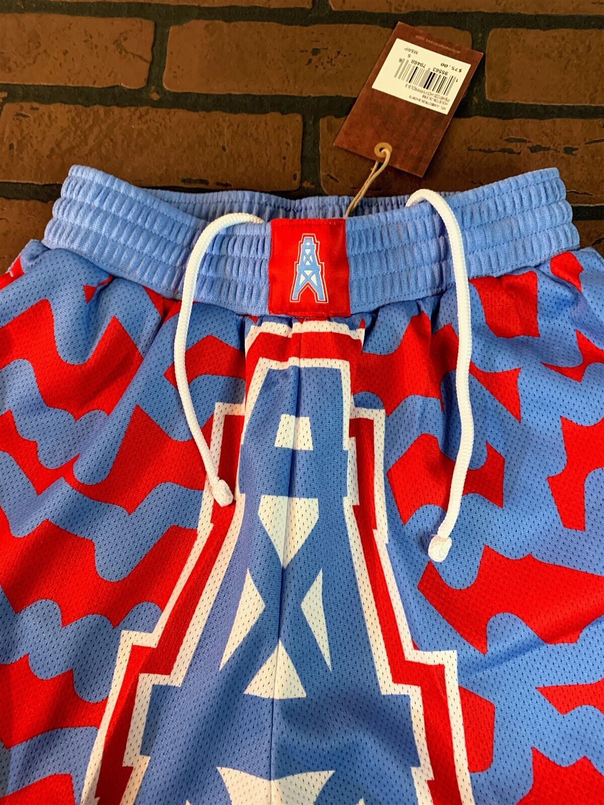 HOUSTON OILERS Mitchell & Ness Jumbotron 2.0 Sublimated Basketball Shorts