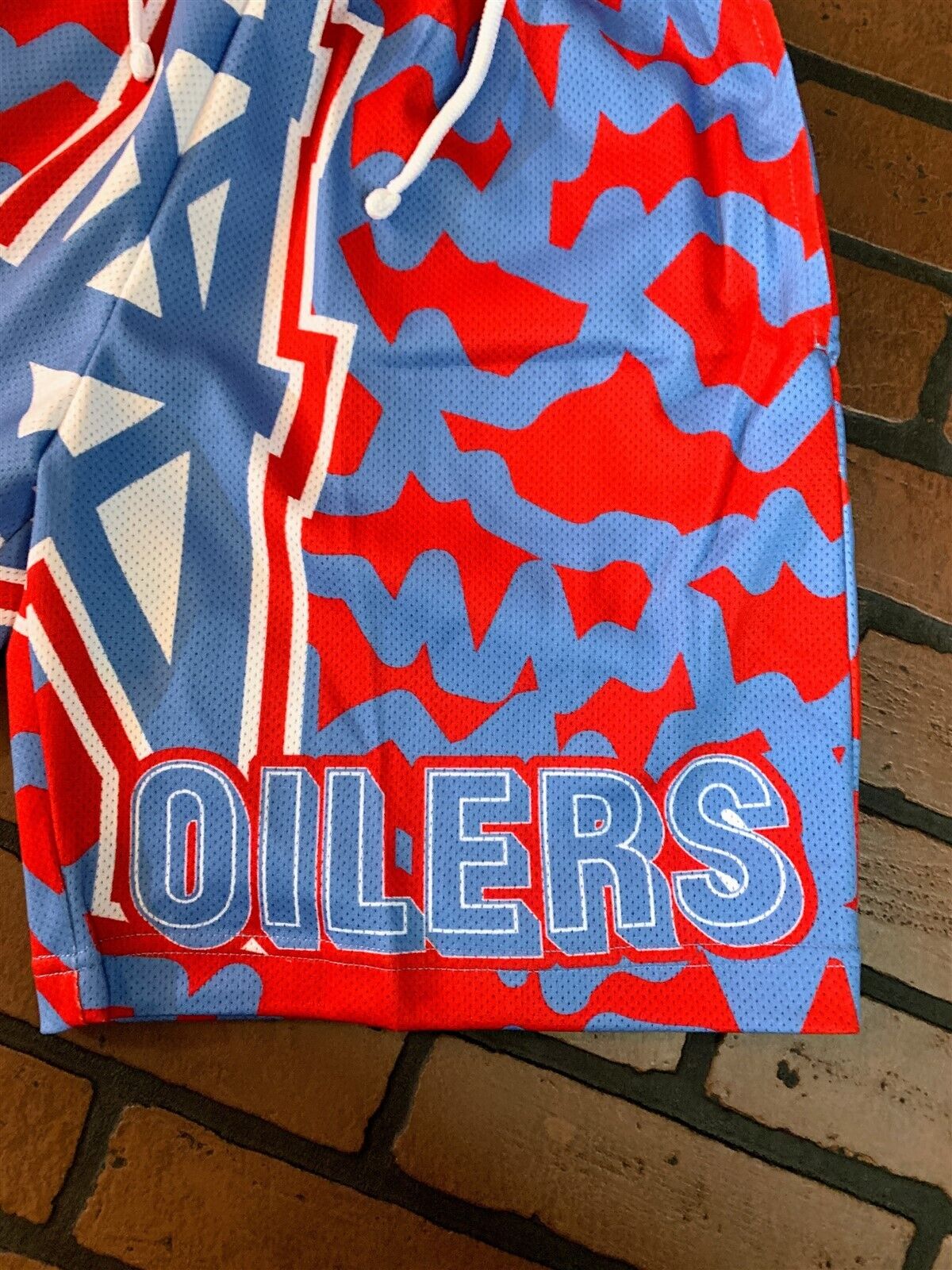 HOUSTON OILERS Mitchell & Ness Jumbotron 2.0 Sublimated Basketball Shorts