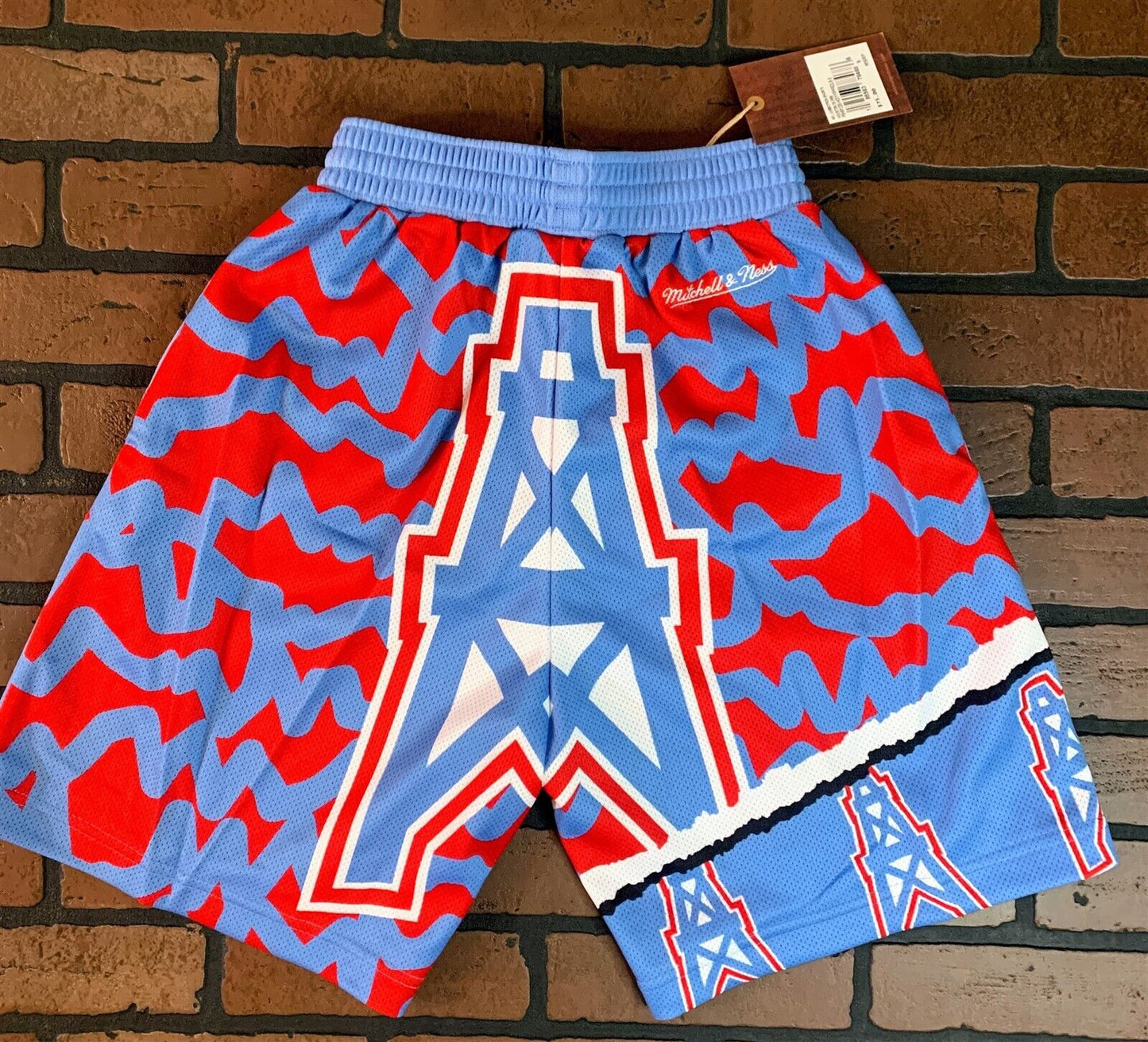 HOUSTON OILERS Mitchell & Ness Jumbotron 2.0 Sublimated Basketball Shorts