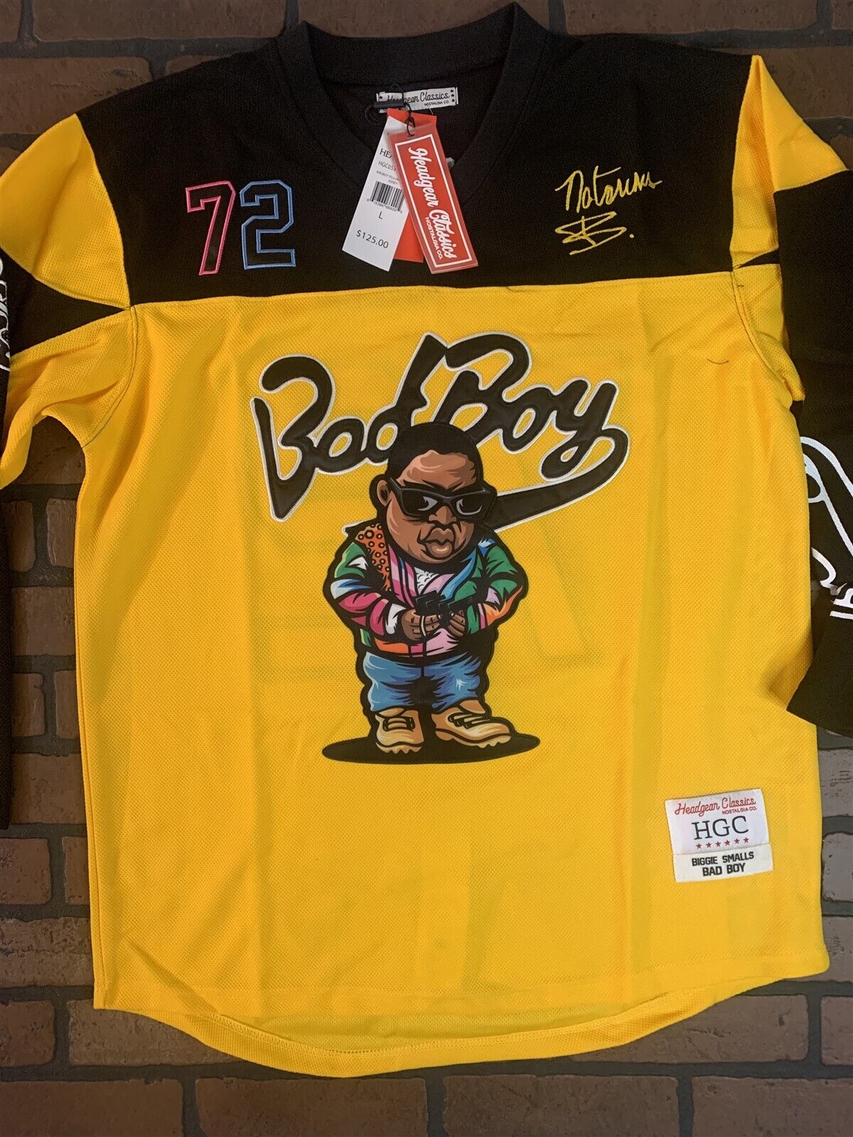 BADBOY Headgear Classics Hockey Yellow Jersey
