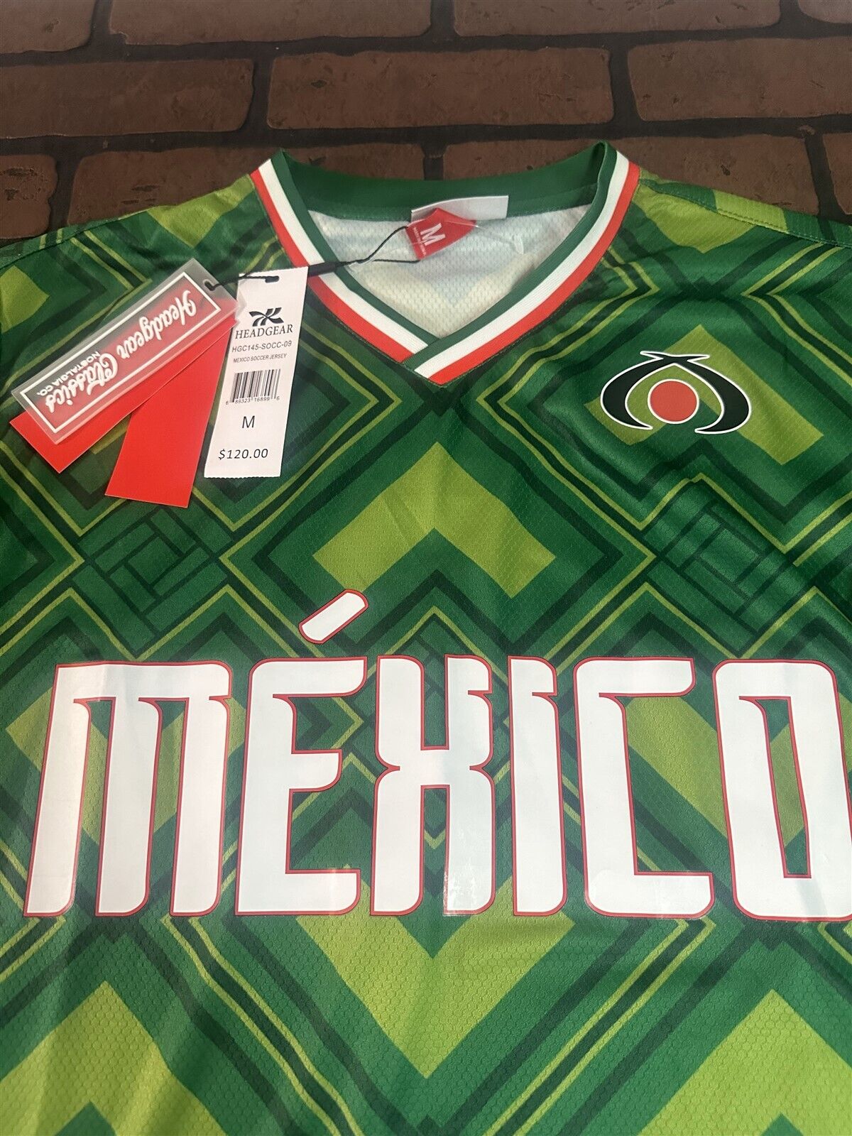 MEXICO 1990 World Cup National Team Headgear Classics Soccer Jersey
