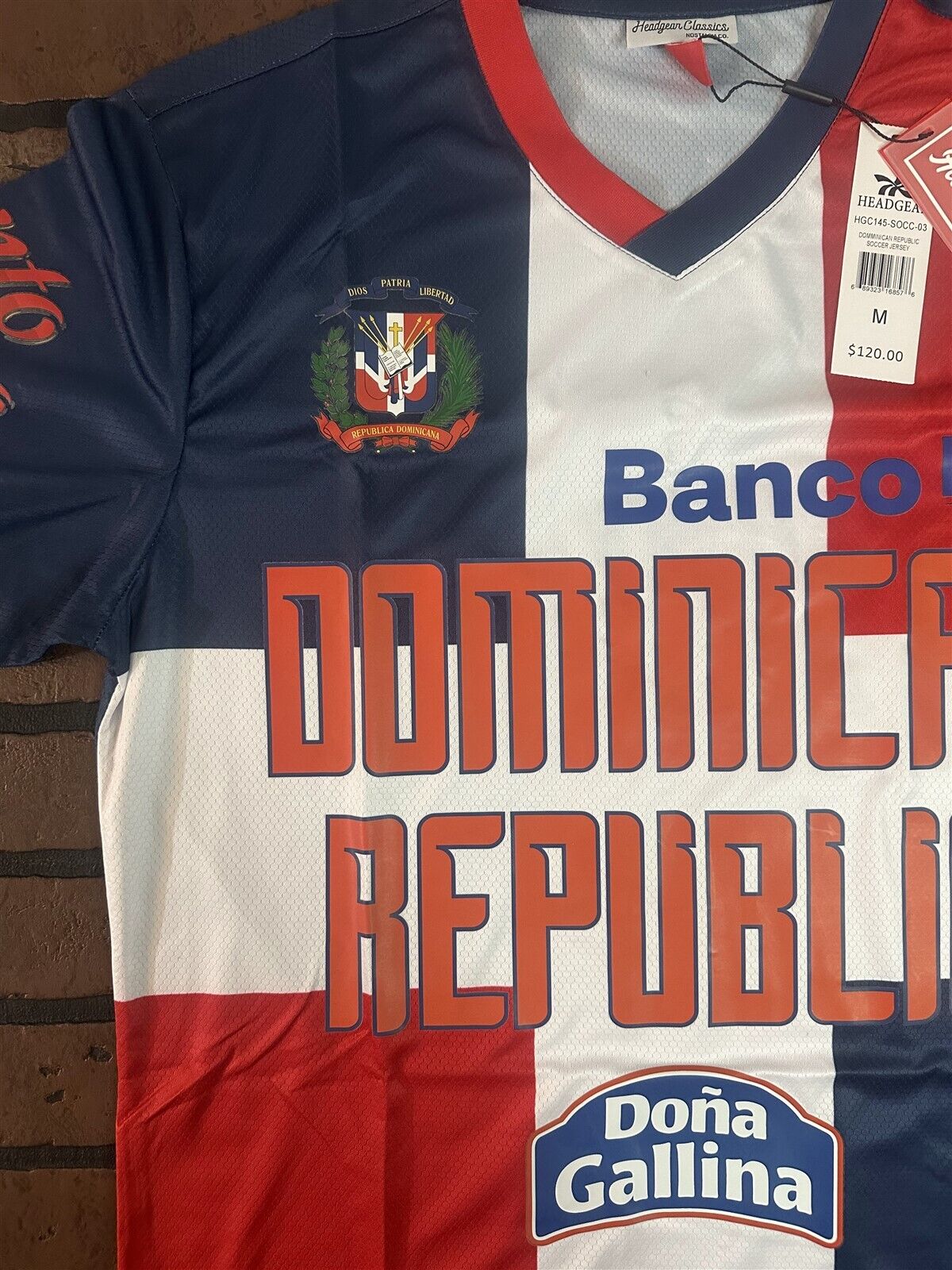 DOMINICAN REPUBLIC 1990 World Cup Team Headgear Classics Soccer Jersey
