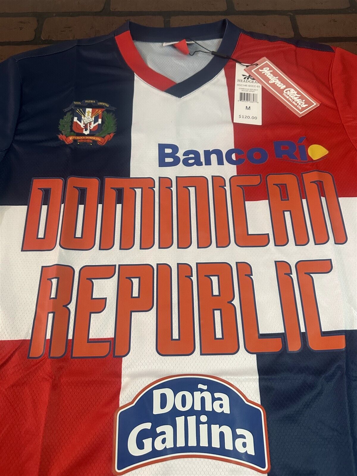 DOMINICAN REPUBLIC 1990 World Cup Team Headgear Classics Soccer Jersey
