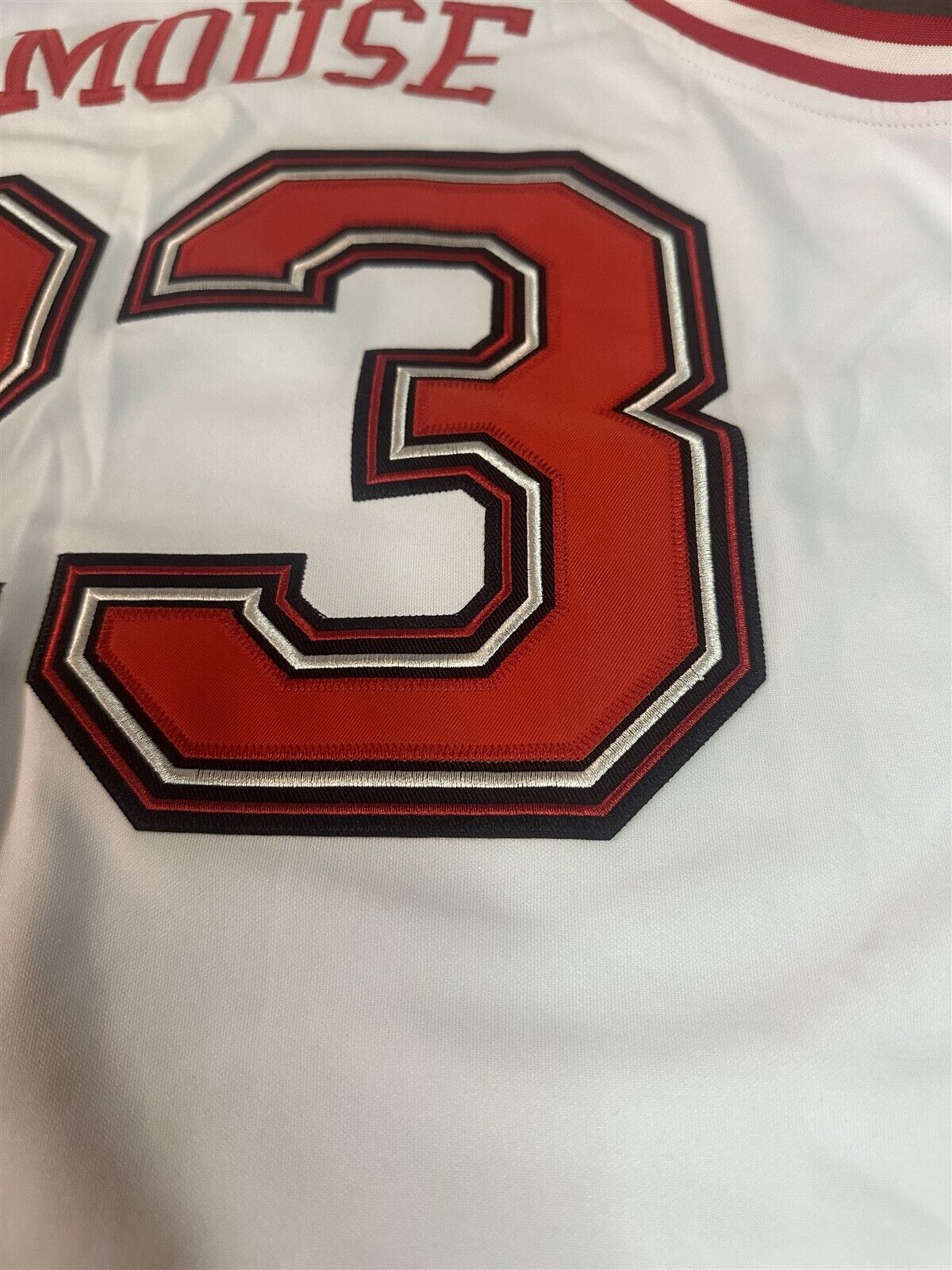 MICKEY MOUSE #23 White Headgear Classics Basketball Jersey