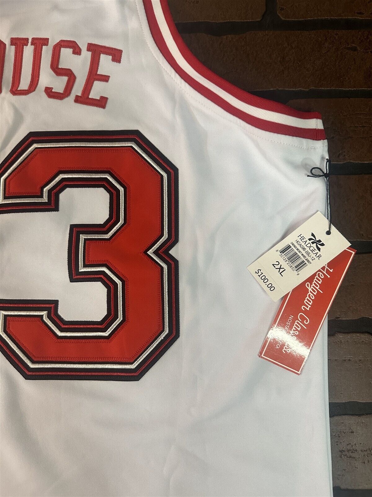 MICKEY MOUSE #23 White Headgear Classics Basketball Jersey