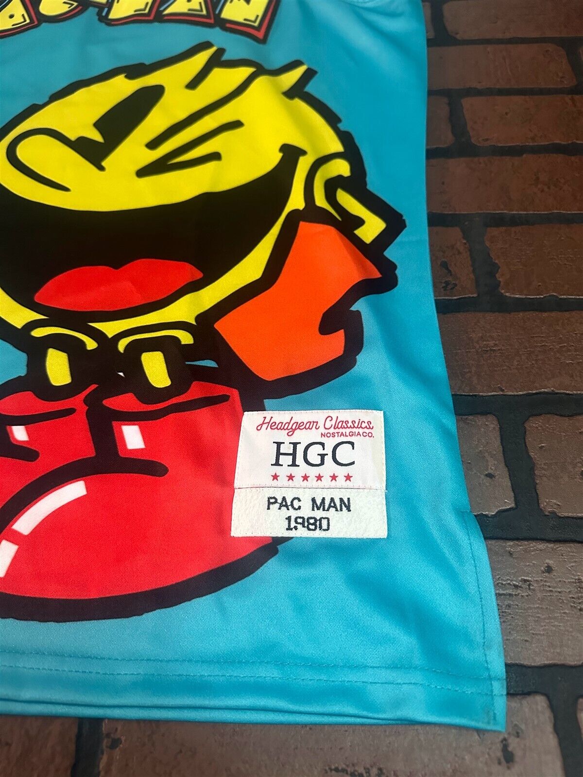 PAC MAN Blue Headgear Classics Basketball Jersey