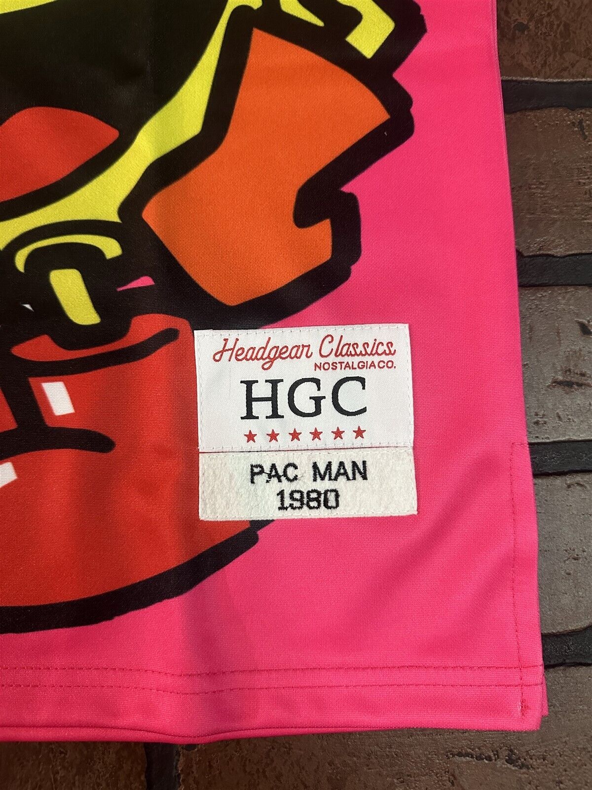 PAC MAN Pink Headgear Classics Basketball Jersey
