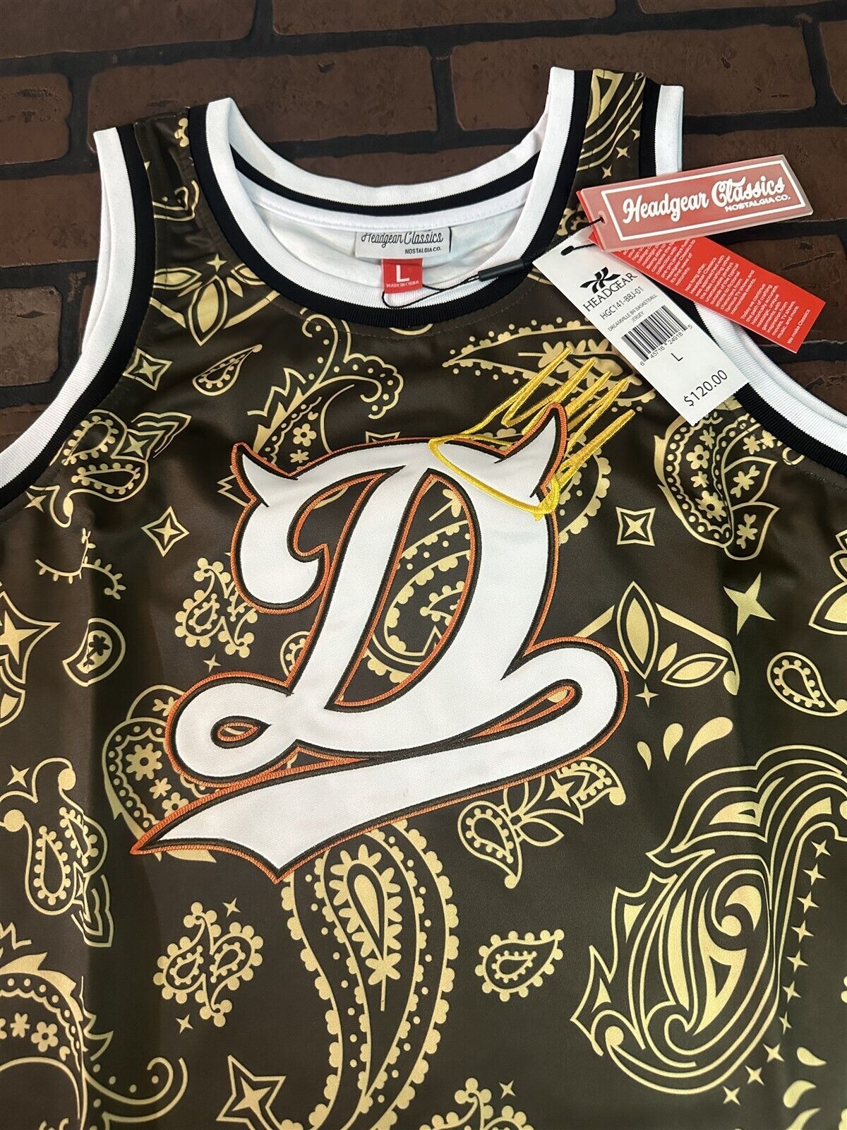 Dreamville Born Sinner Brown Headgear Classics Basketball Jersey