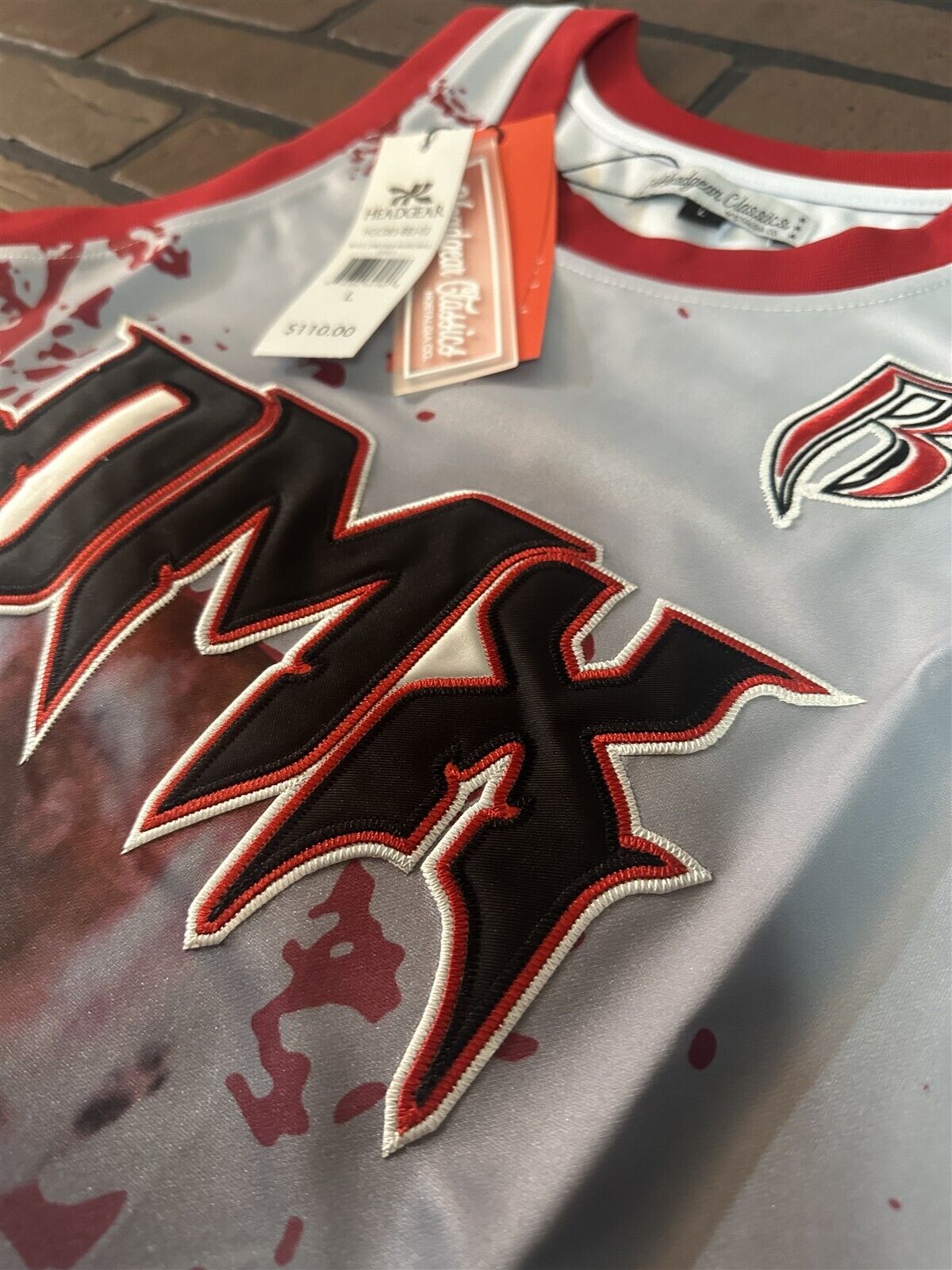 DMX -White Flesh of My Flesh Headgear Classics Basketball Jersey