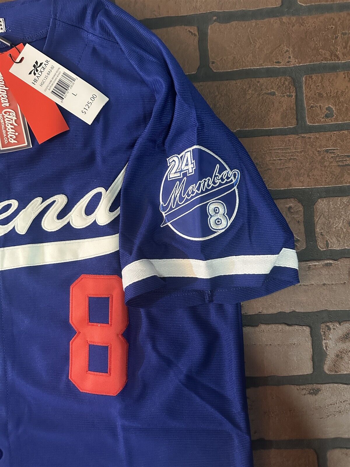 Kobe/24/8 Mamba Blue "Legends" Headgear Classics Baseball Jersey