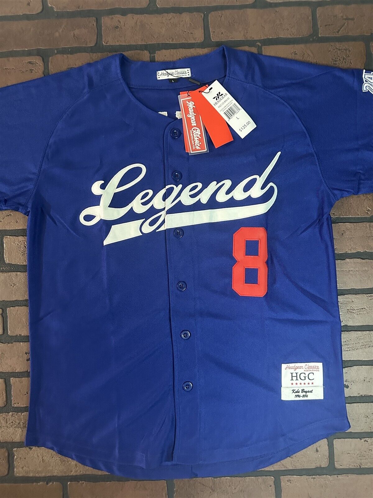 Kobe/24/8 Mamba Blue "Legends" Headgear Classics Baseball Jersey