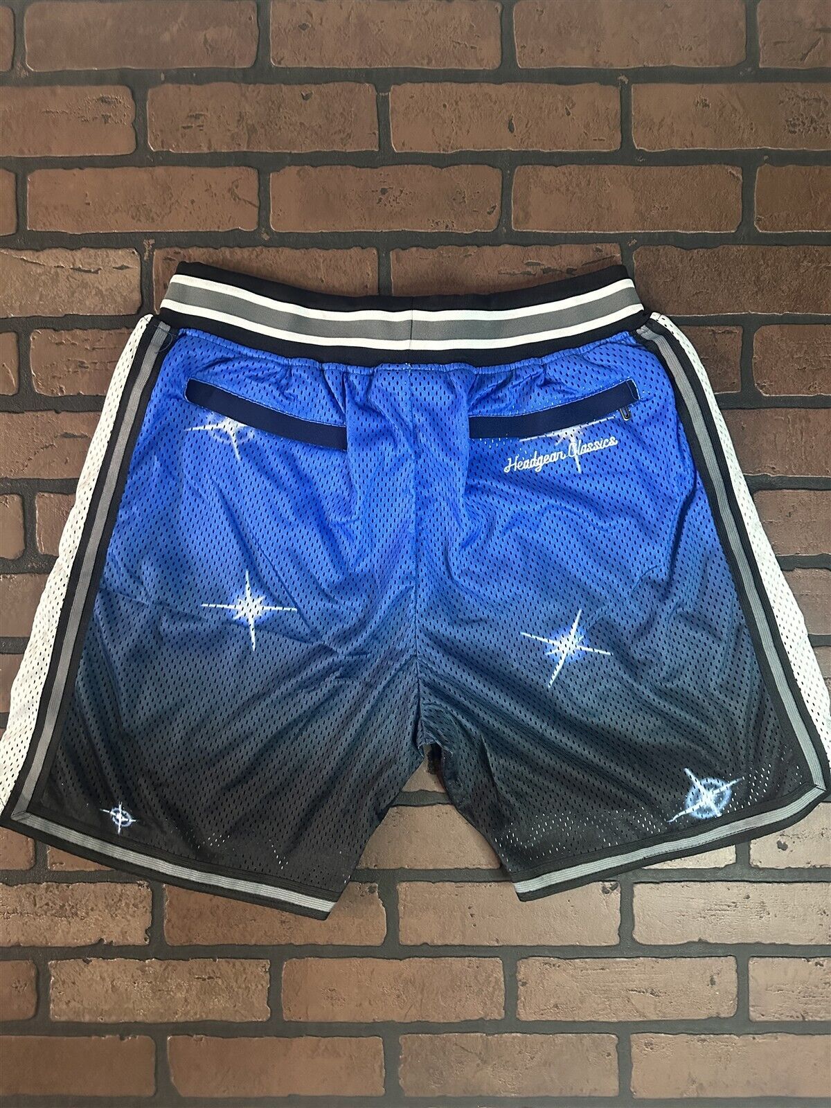THE OFFICE Blue Headgear Classics Basketball Shorts