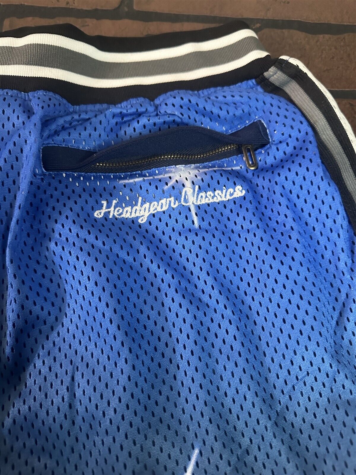 THE OFFICE Blue Headgear Classics Basketball Shorts
