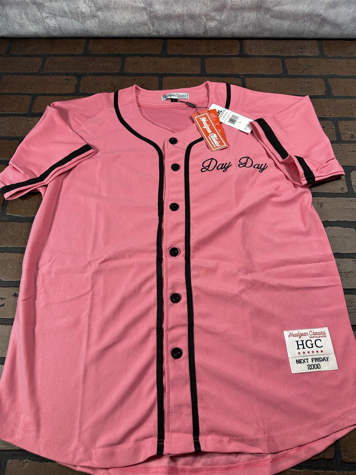 PINKY'S Day Day Headgear Classics Pink Baseball Jersey