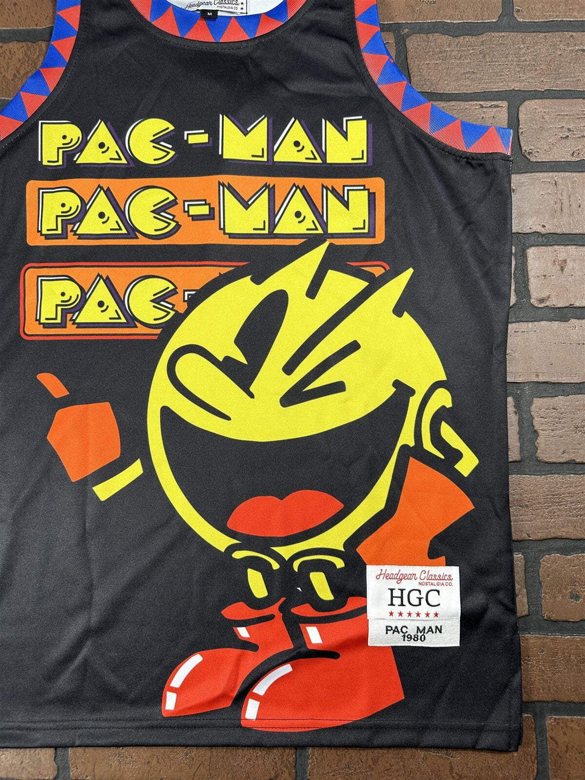 PAC MAN Black Headgear Classics Basketball Jersey