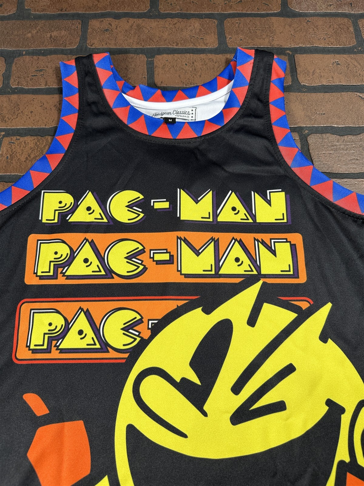 PAC MAN Black Headgear Classics Basketball Jersey