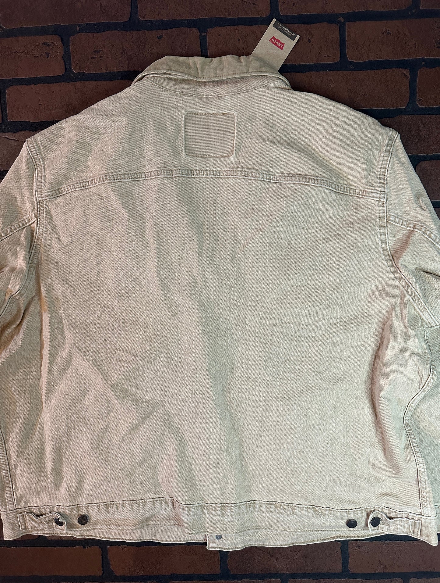 Levi's Beige Denim Jacket with Corduroy Collar