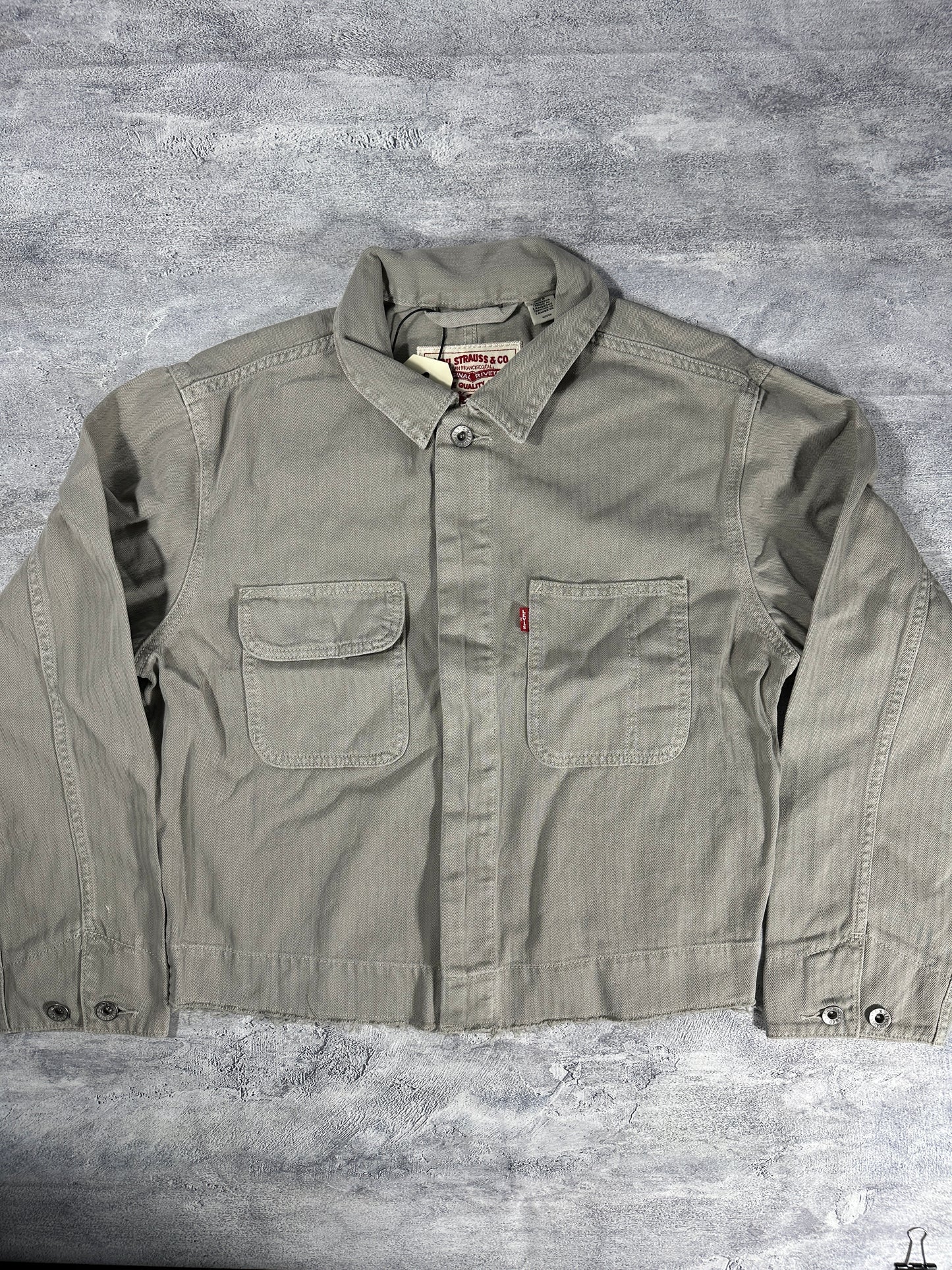 Levi's Light Weight Cropped Gray Denim Jacket