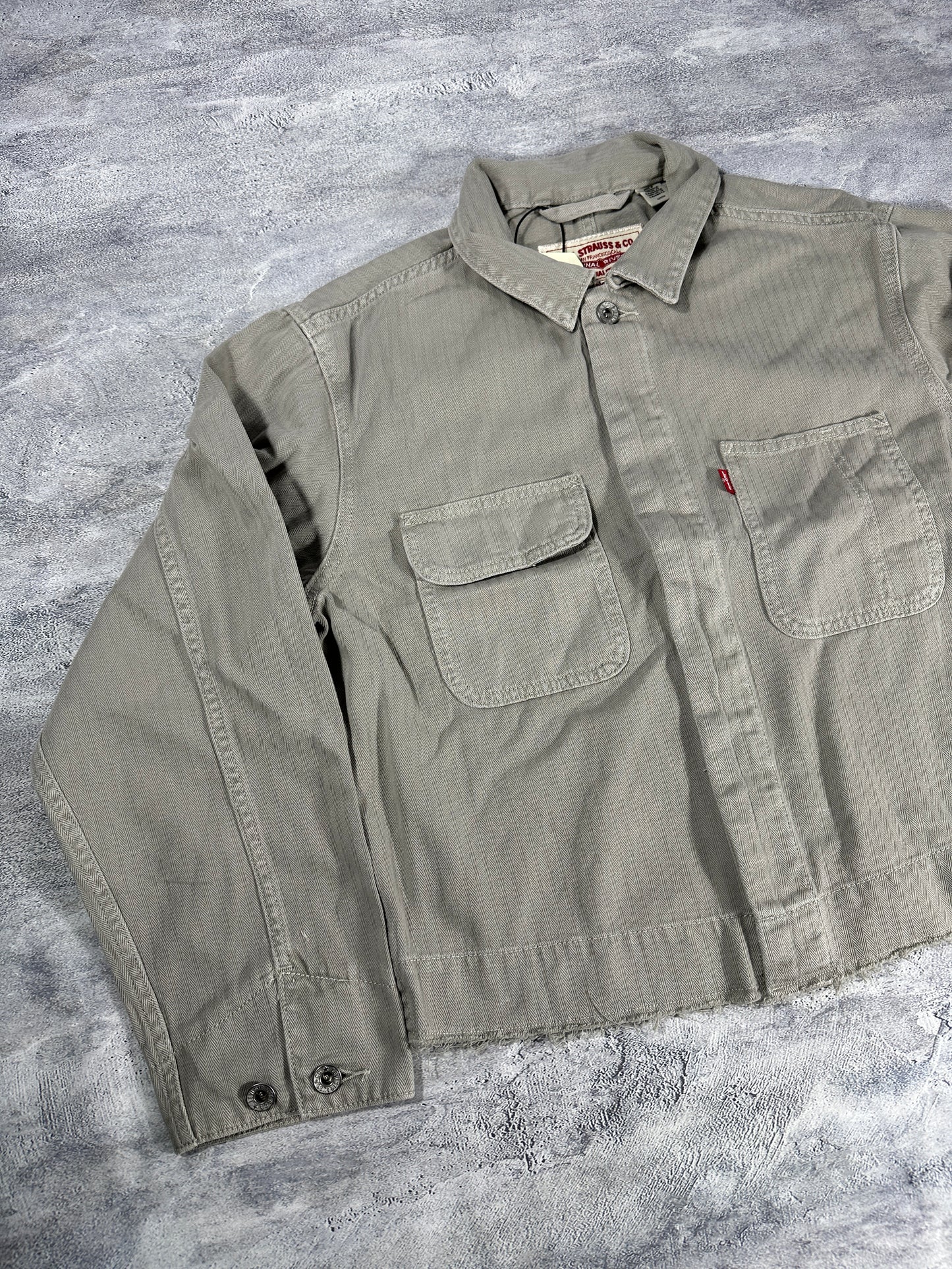 Levi's Light Weight Cropped Gray Denim Jacket
