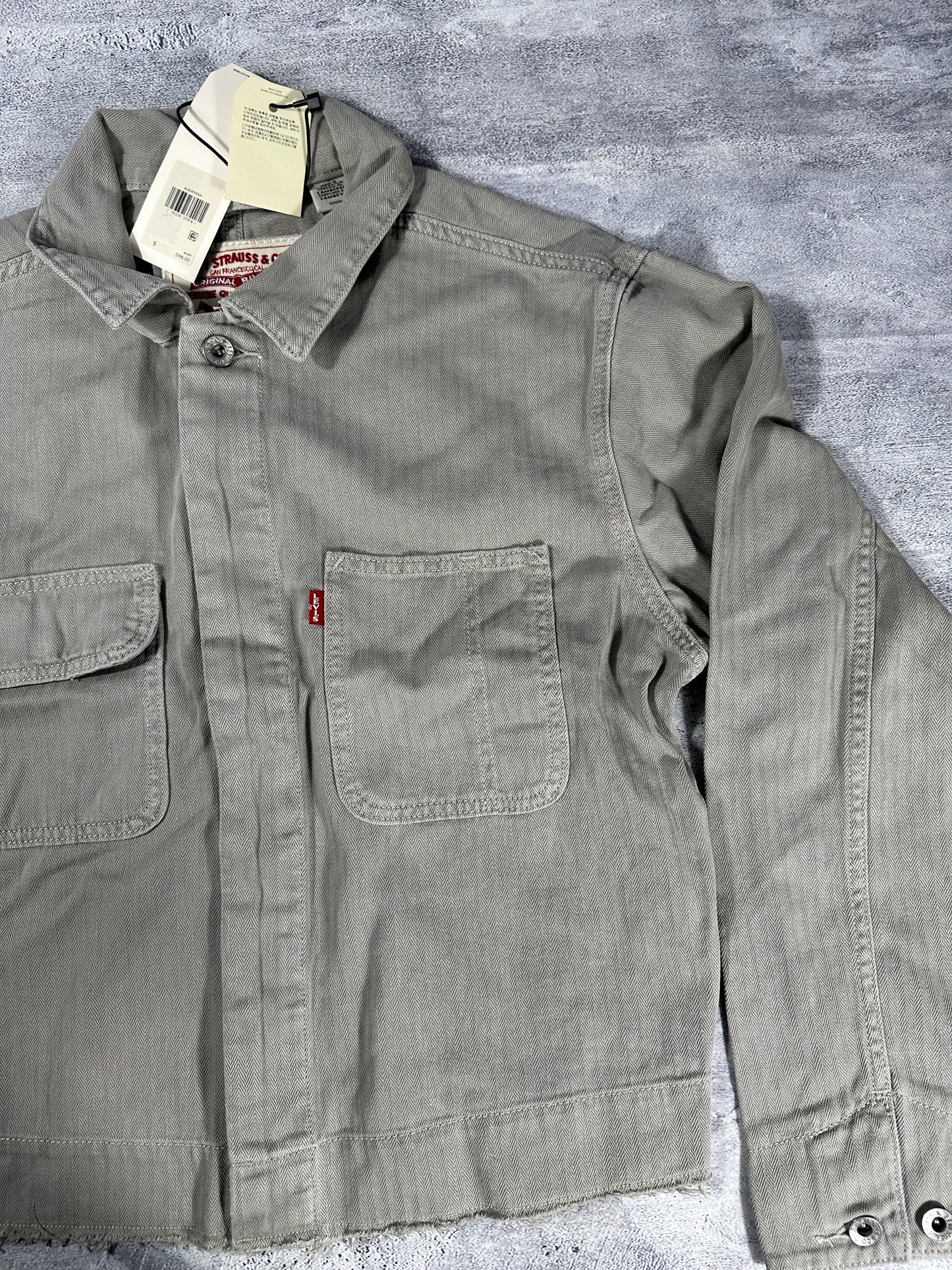 Levi's Light Weight Cropped Gray Denim Jacket