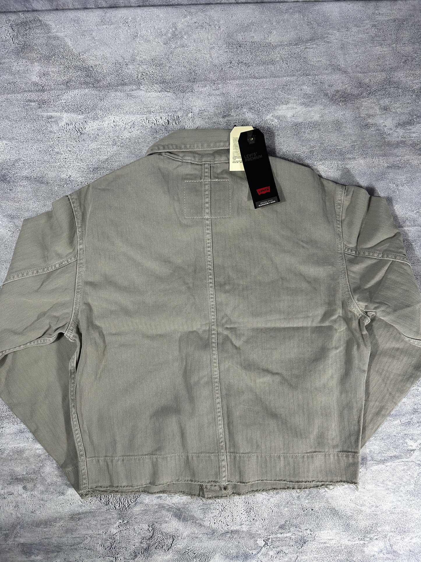 Levi's Light Weight Cropped Gray Denim Jacket