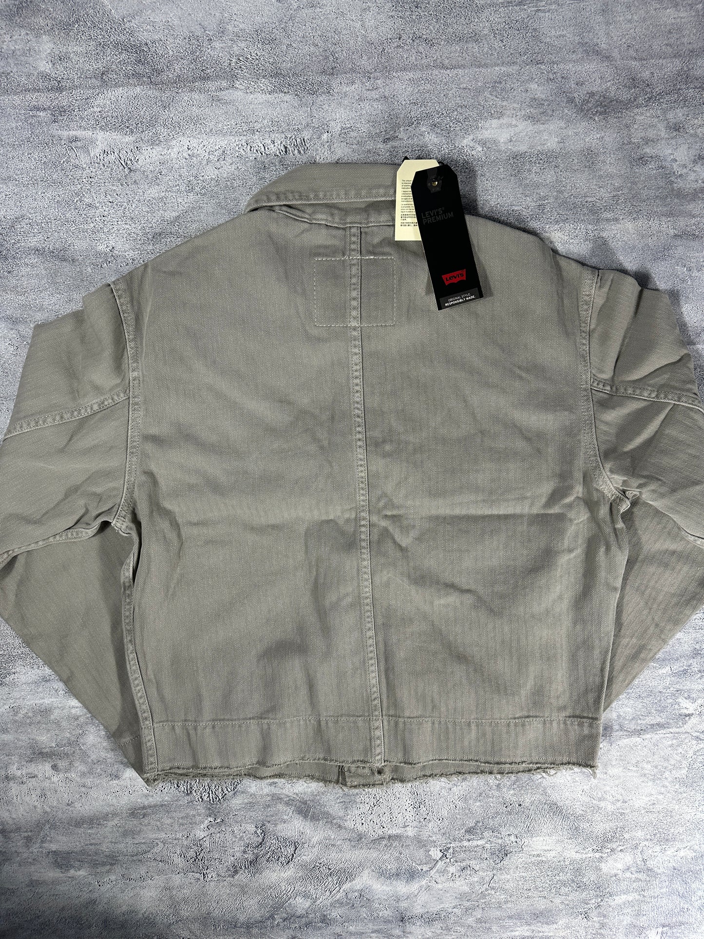 Levi's Light Weight Cropped Gray Denim Jacket