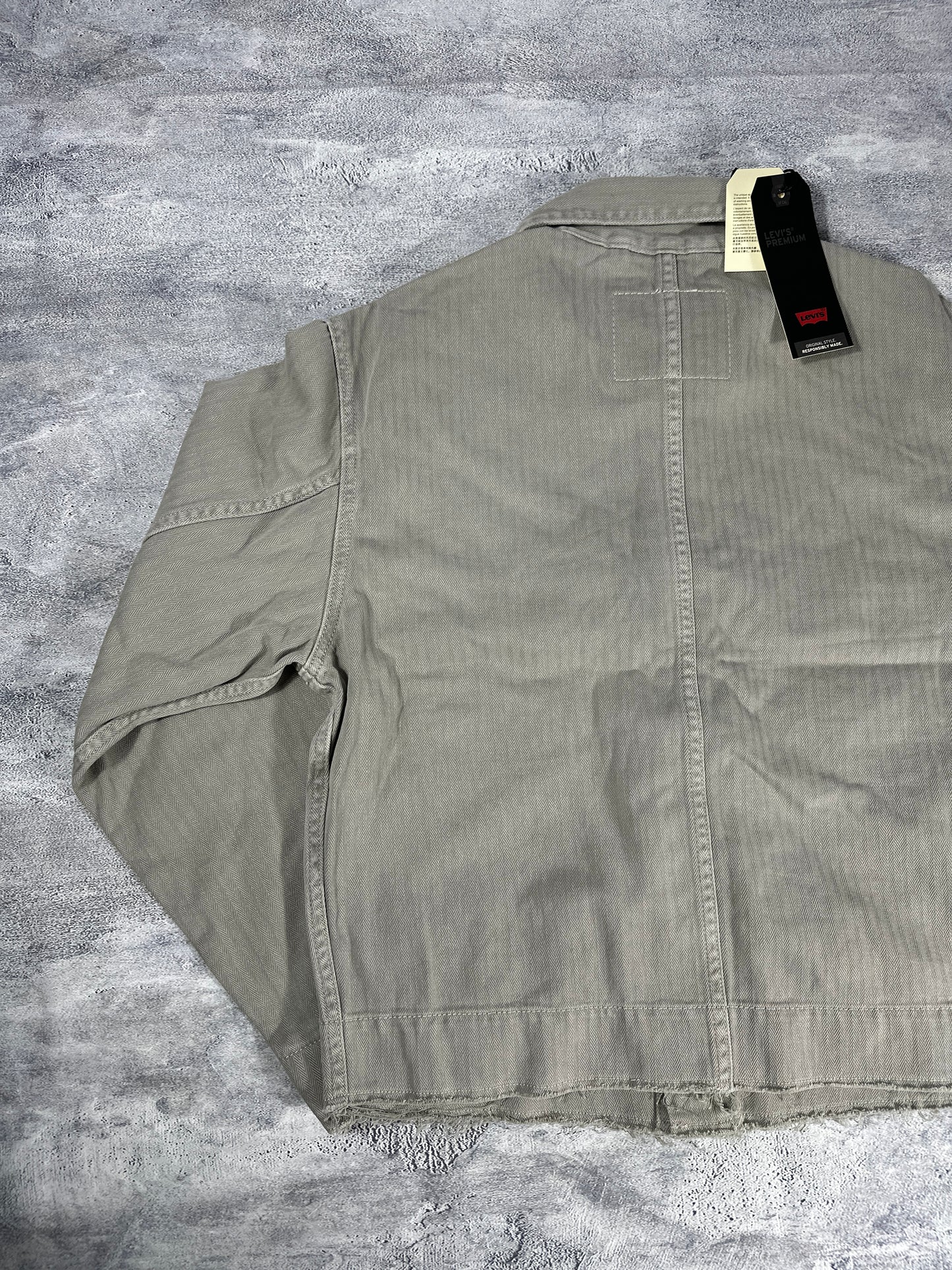 Levi's Light Weight Cropped Gray Denim Jacket