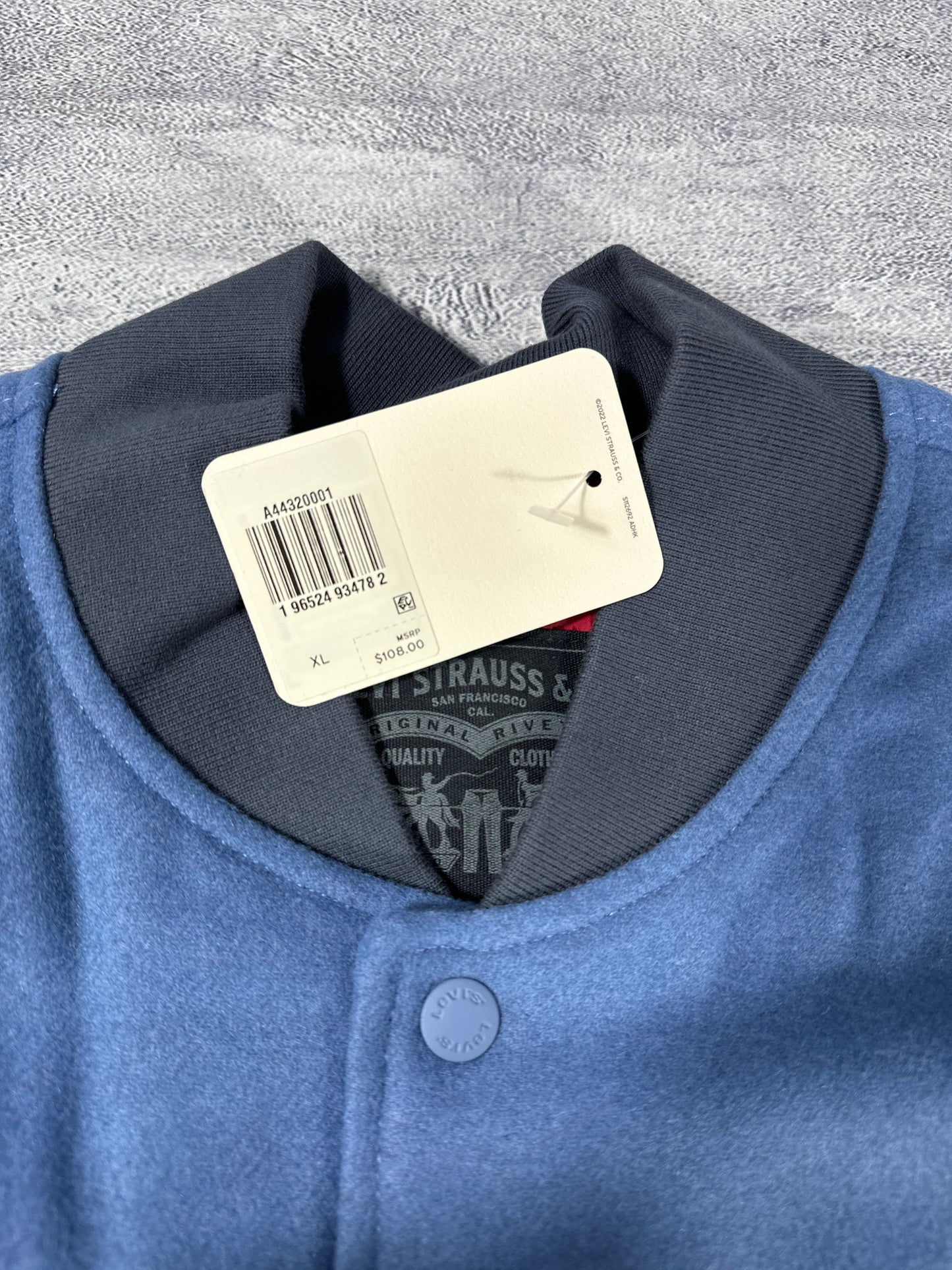 Levi's Blue Varsity Bomber Jacket