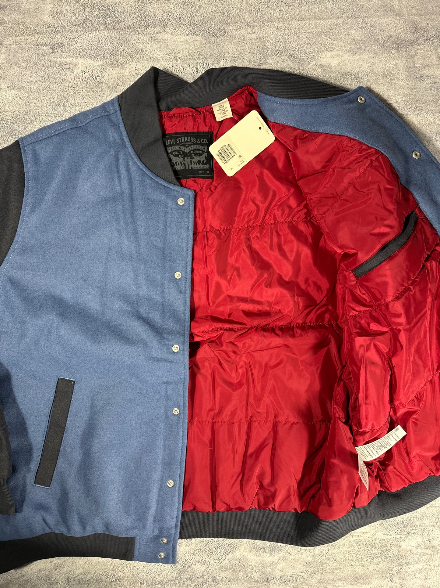 Levi's Blue Varsity Bomber Jacket