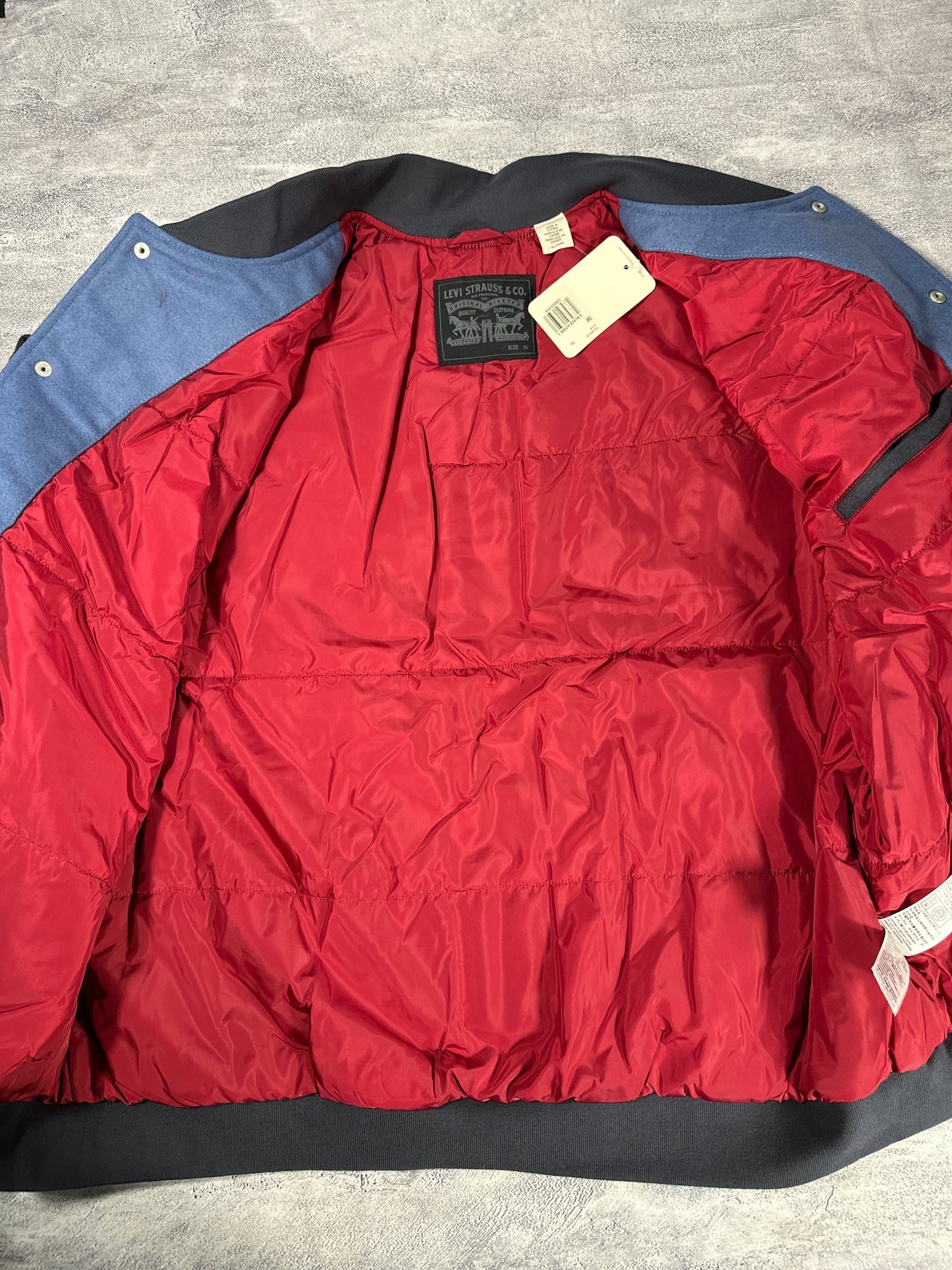 Levi's Blue Varsity Bomber Jacket