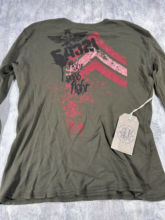 Pollution Green Y2K Thermal Long Sleeve Shirt