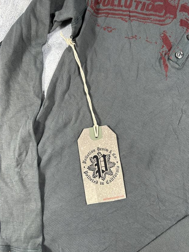 Pollution Dark Grey Thermal Long Sleeve Shirt