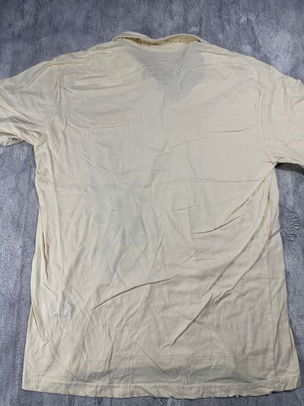 Pollution White Y2K Collared Shirt