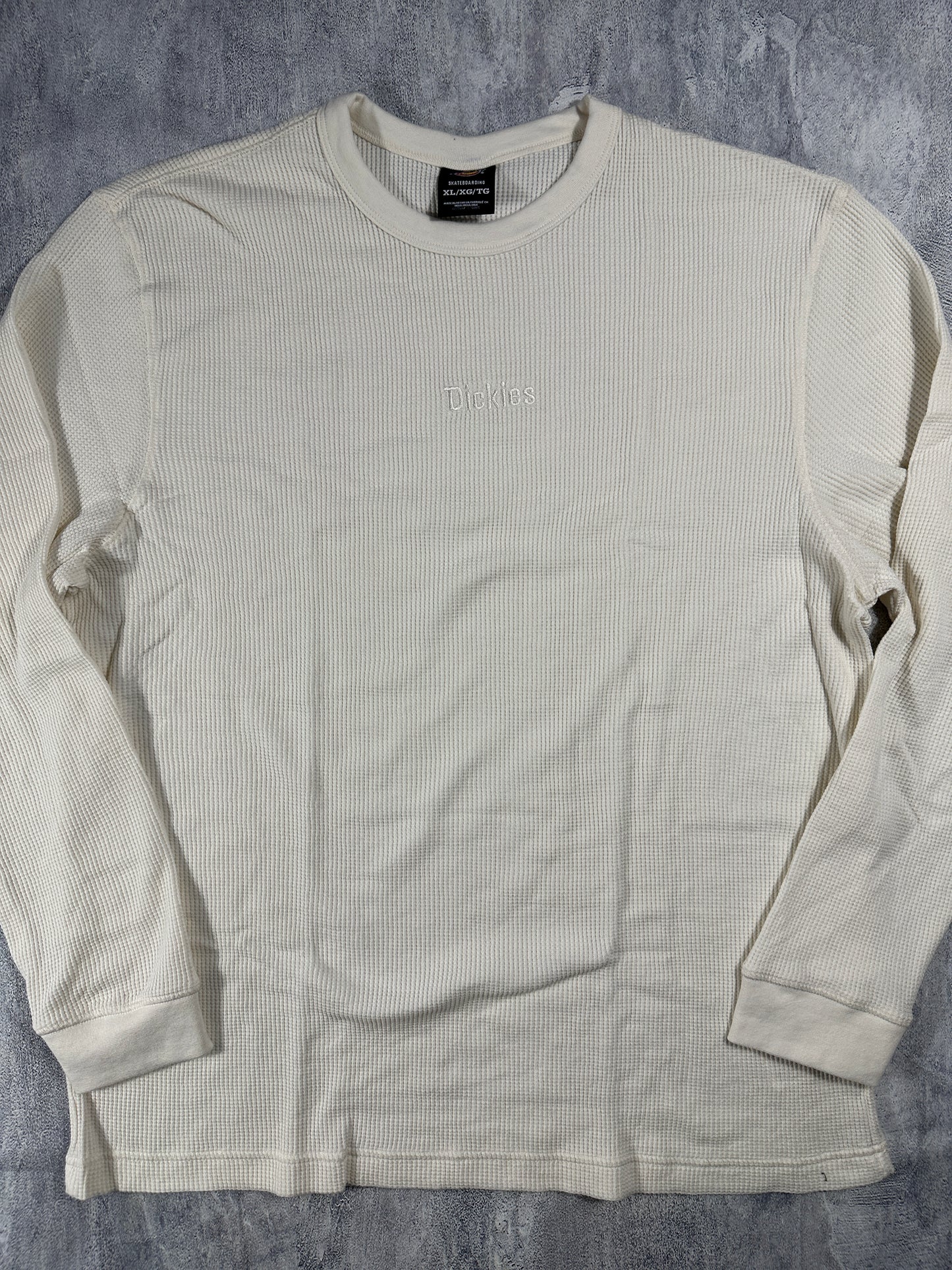 Dickies White Waffle Thermal Long Sleeve Shirt