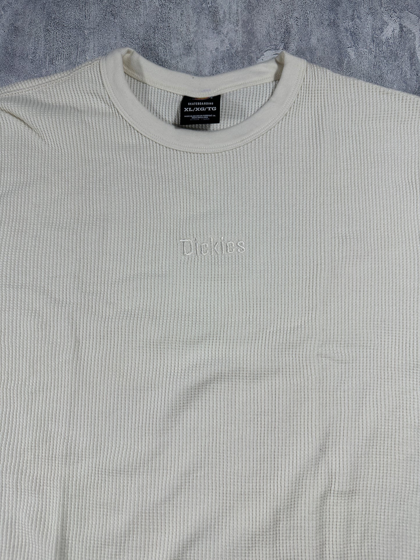 Dickies White Waffle Thermal Long Sleeve Shirt