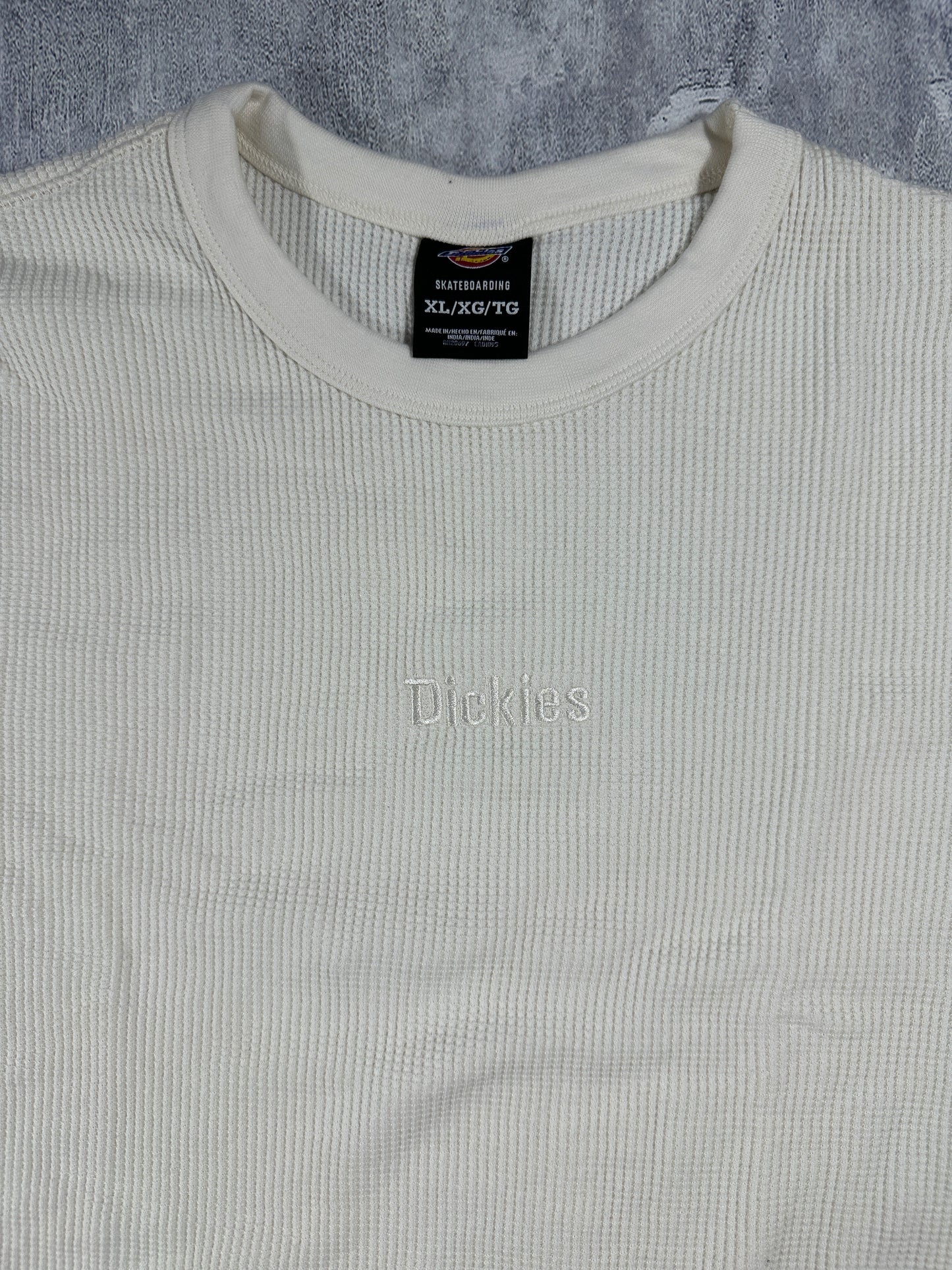Dickies White Waffle Thermal Long Sleeve Shirt