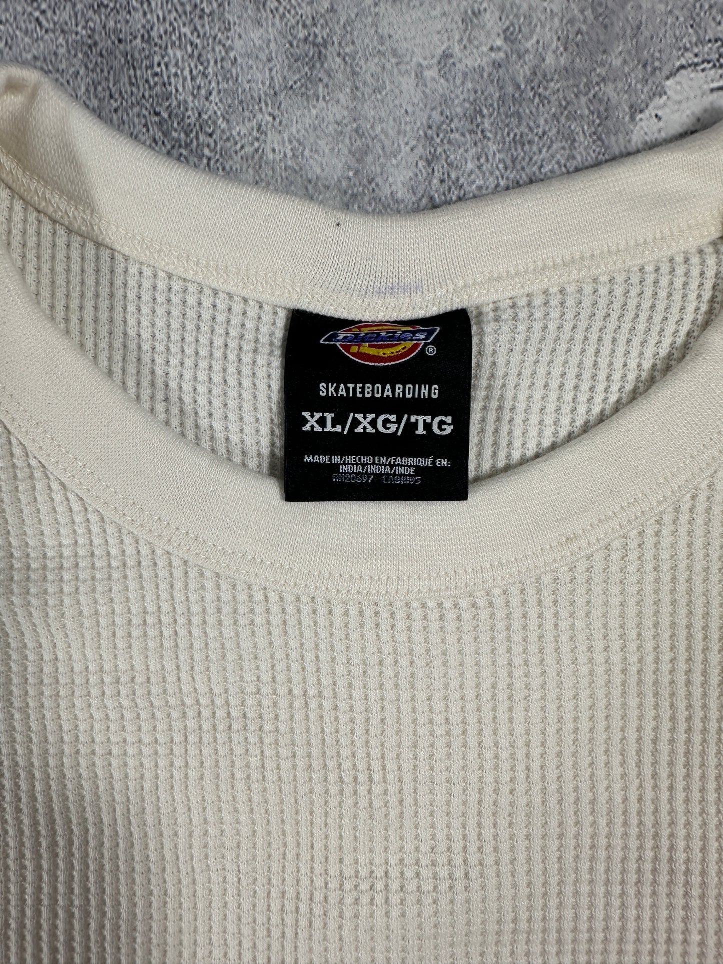 Dickies White Waffle Thermal Long Sleeve Shirt