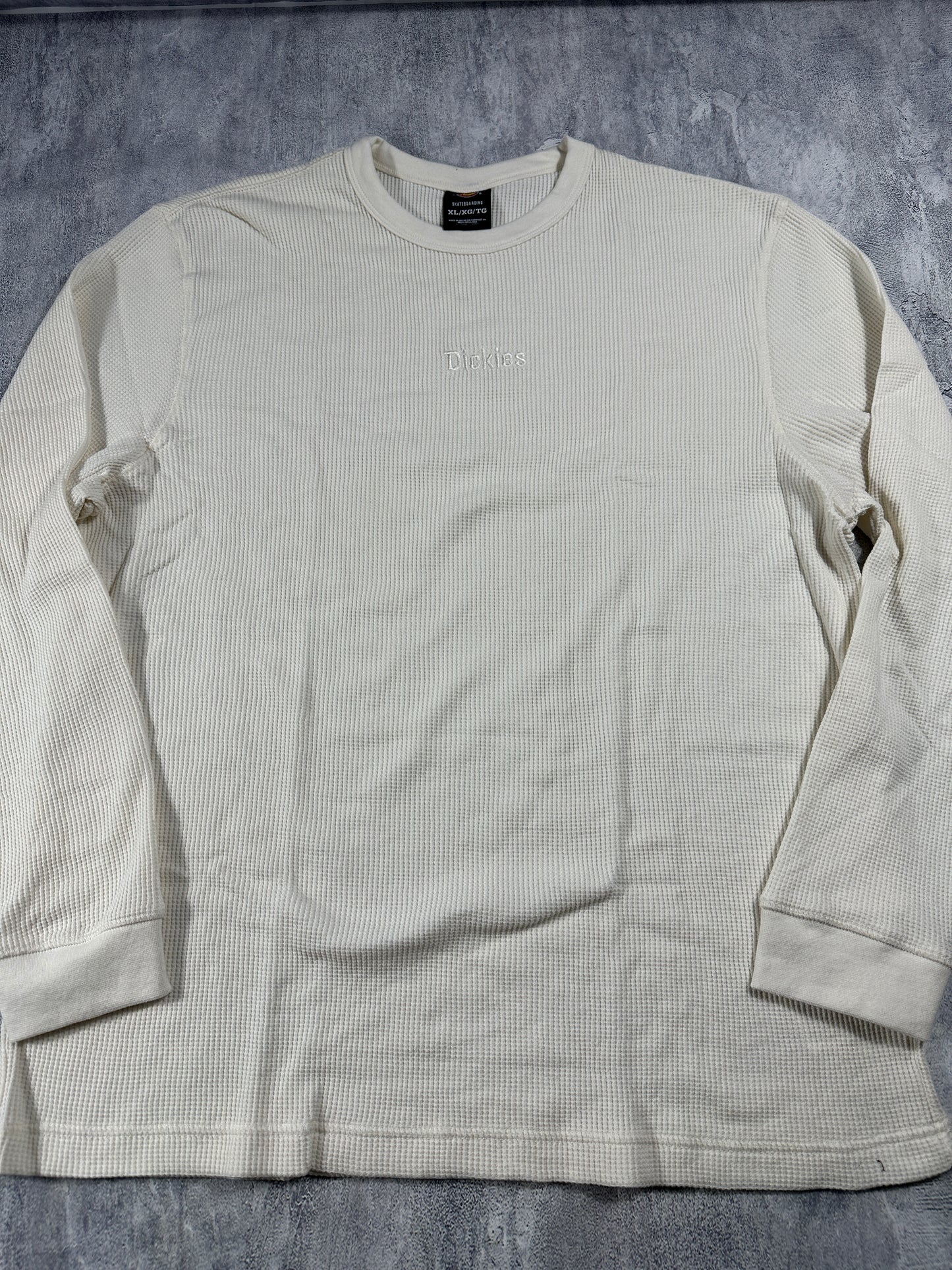 Dickies White Waffle Thermal Long Sleeve Shirt