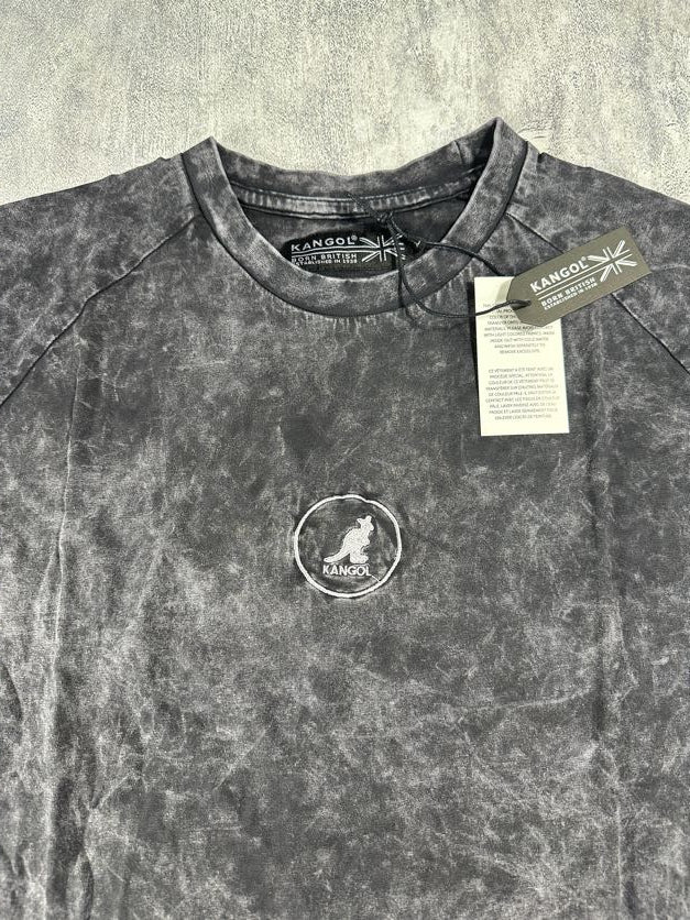 Kangol Dark Acid Wash Long Sleeve Shirt