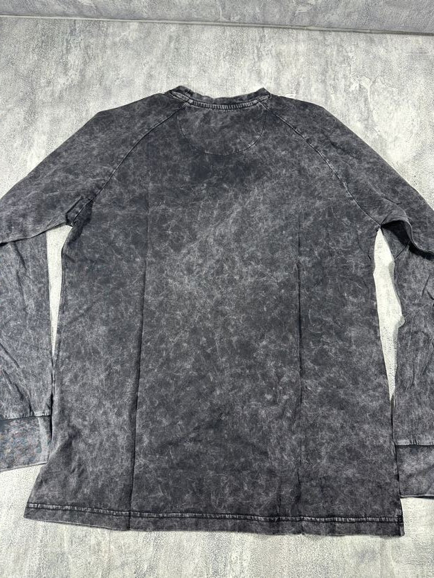 Kangol Dark Acid Wash Long Sleeve Shirt