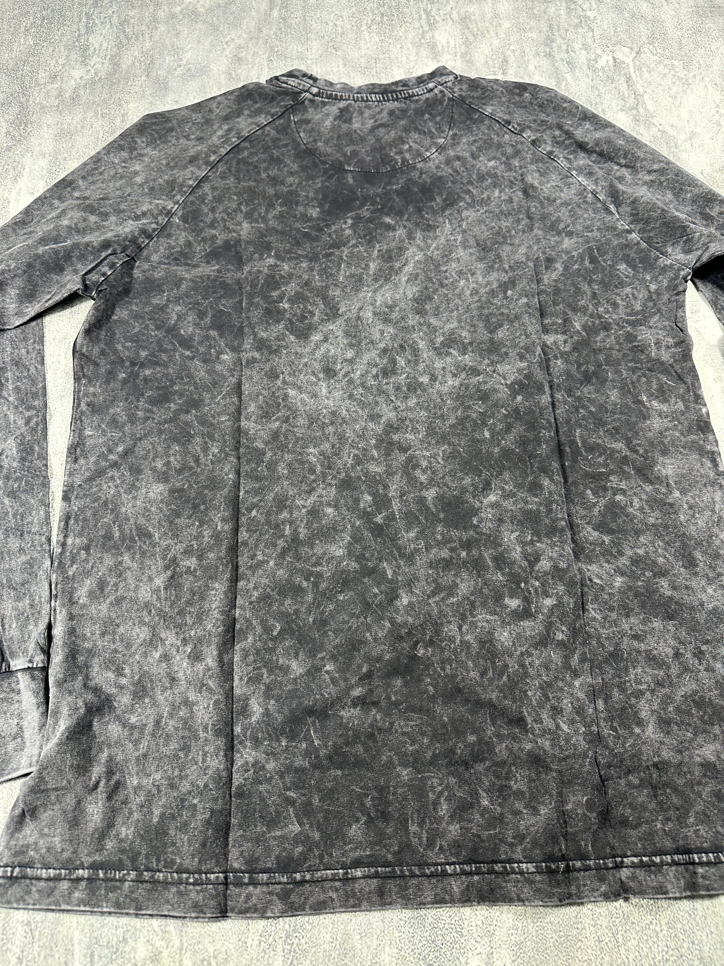 Kangol Dark Acid Wash Long Sleeve Shirt