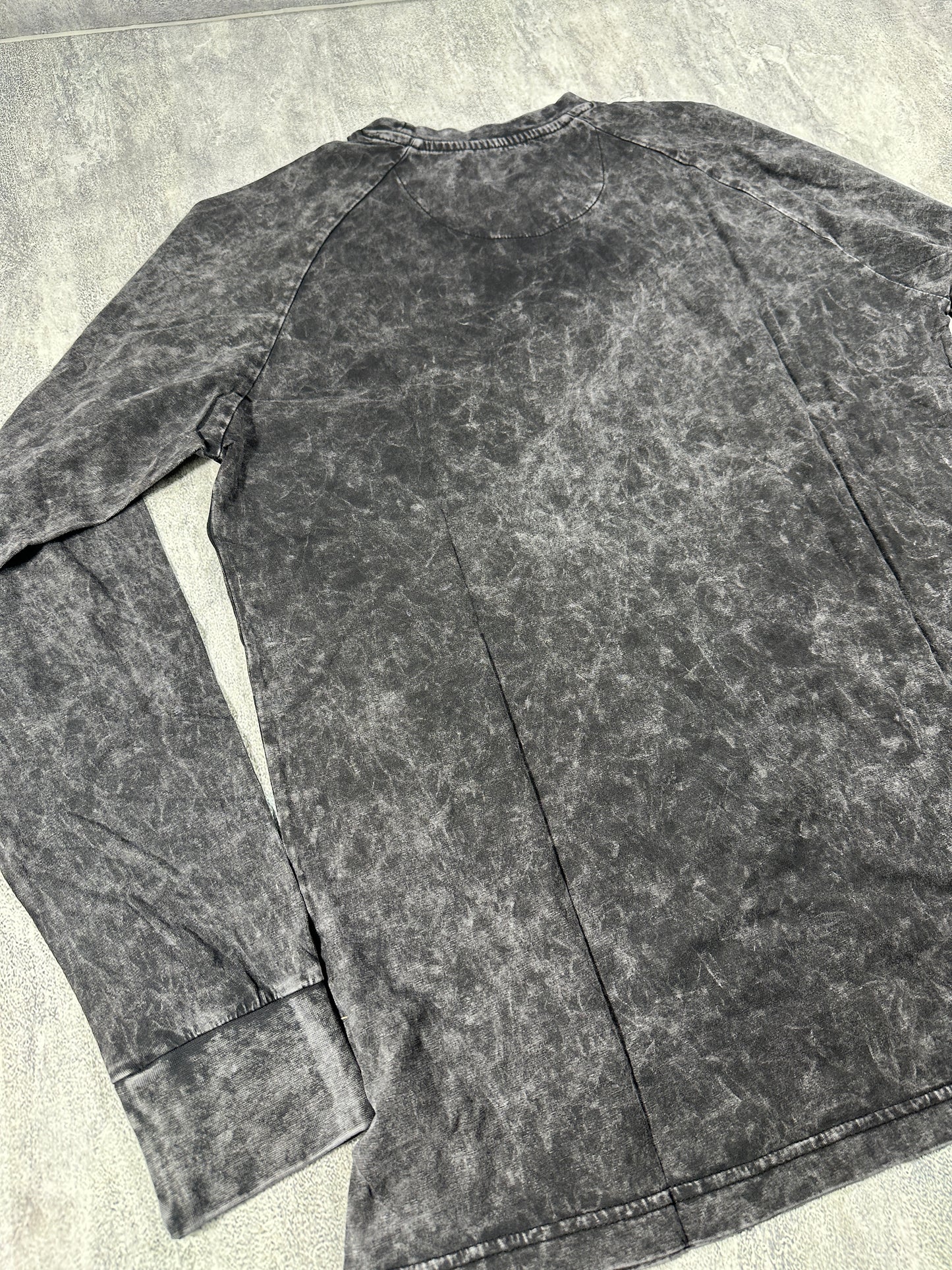 Kangol Dark Acid Wash Long Sleeve Shirt