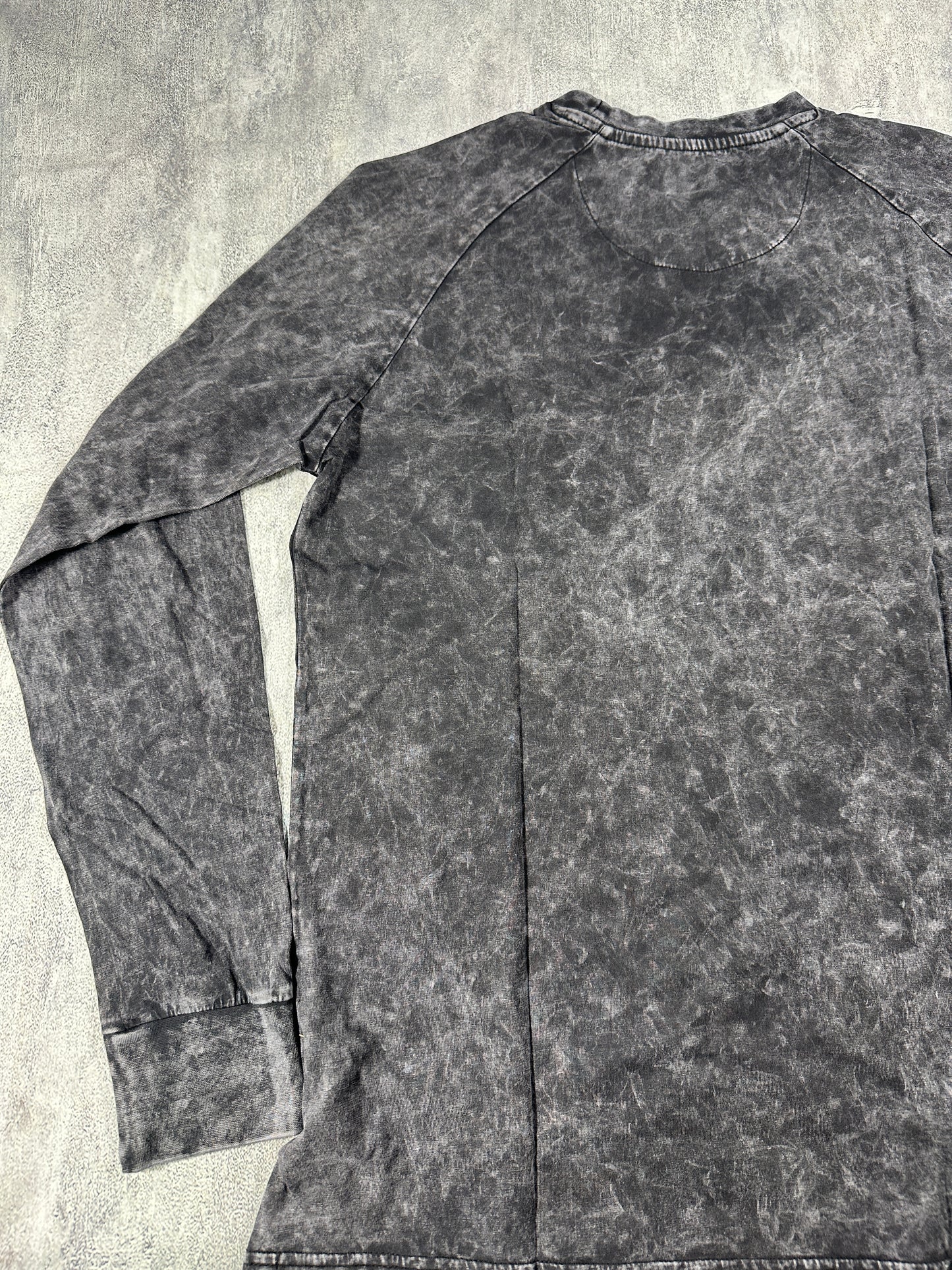 Kangol Dark Acid Wash Long Sleeve Shirt