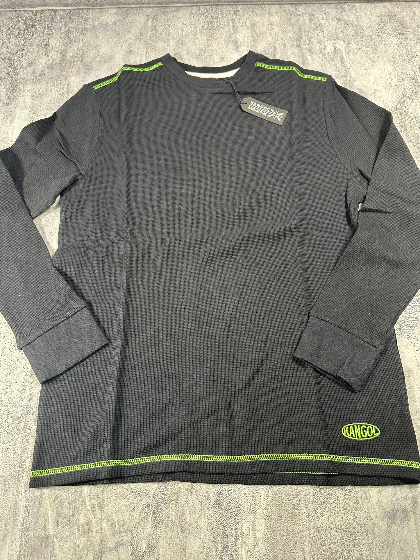 Kangol Blue Thermal Long Sleeve Shirt