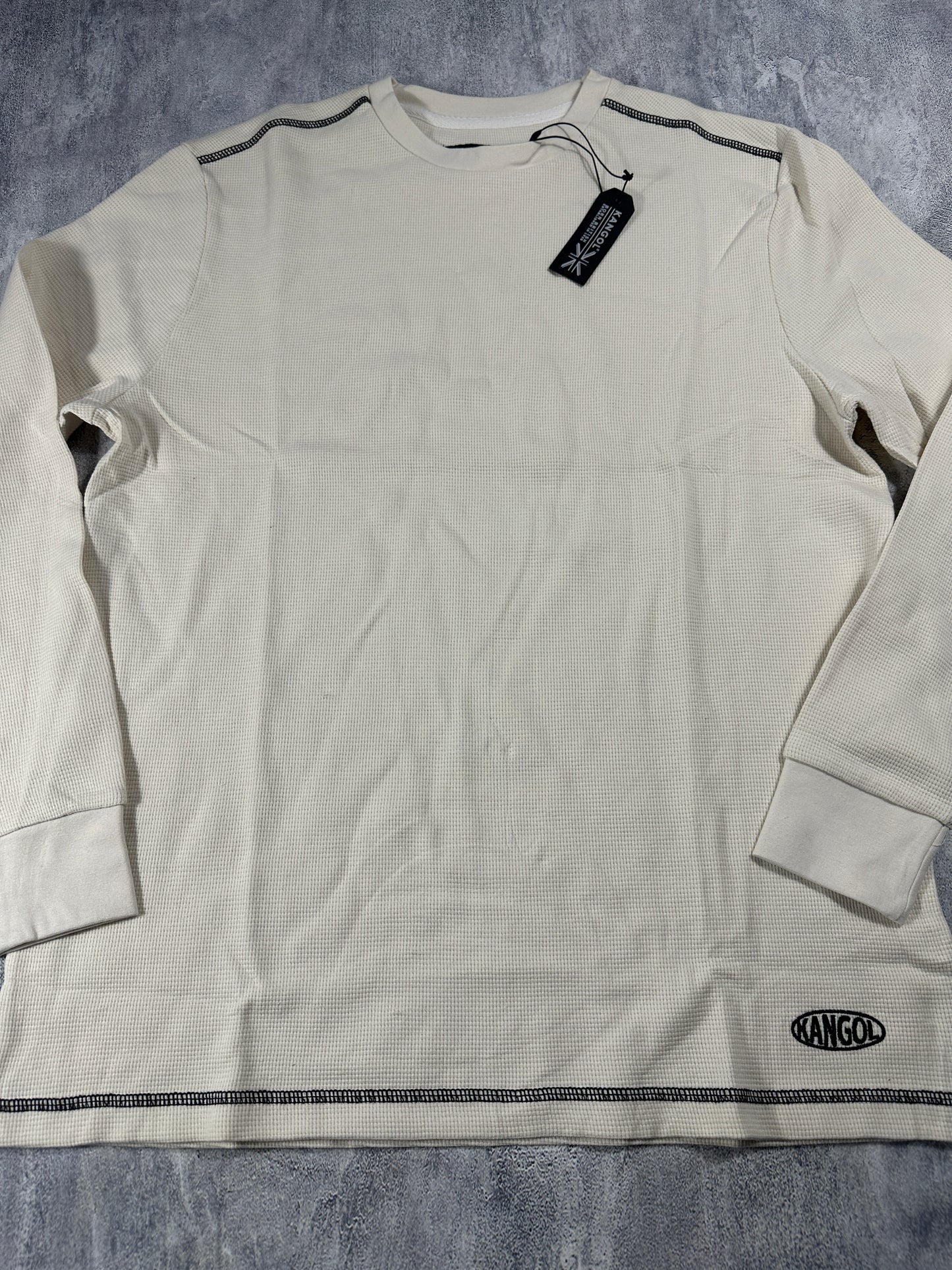 Kangol White Thermal Long Sleeve Shirt
