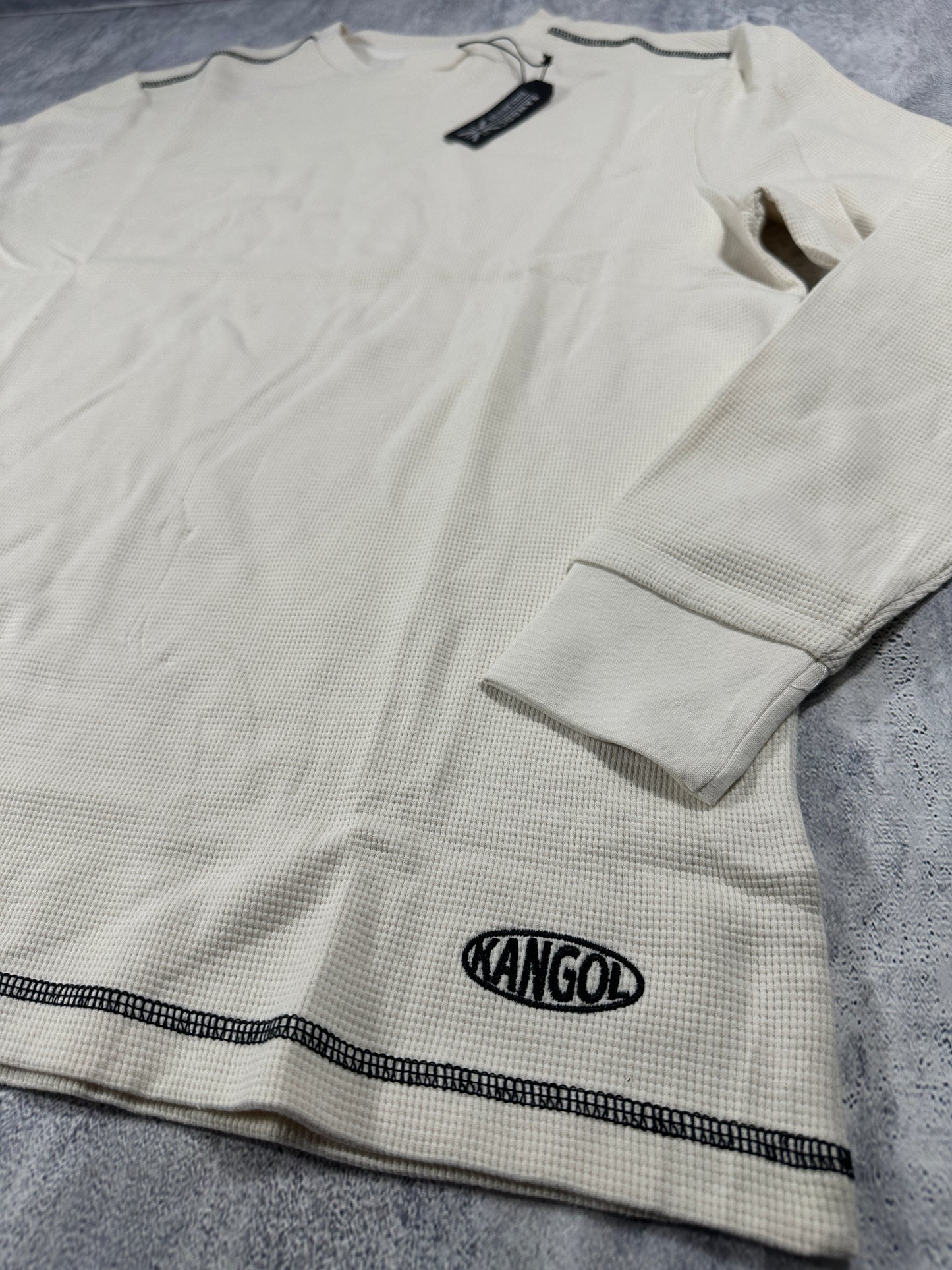 Kangol White Thermal Long Sleeve Shirt
