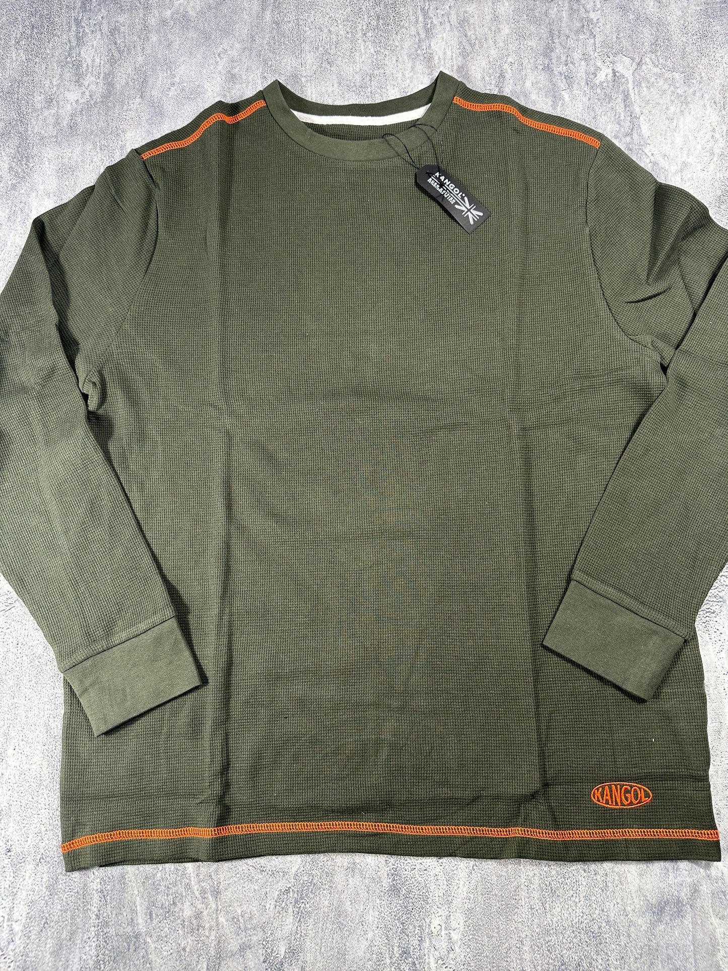 Kangol Green Thermal Long Sleeve Shirt