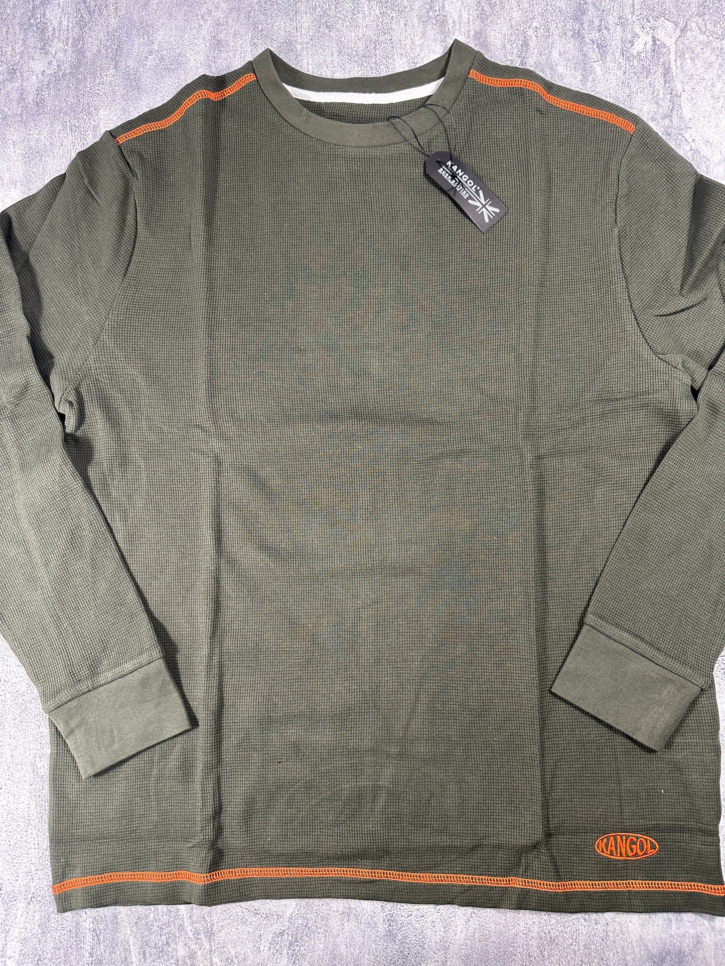Kangol Green Thermal Long Sleeve Shirt