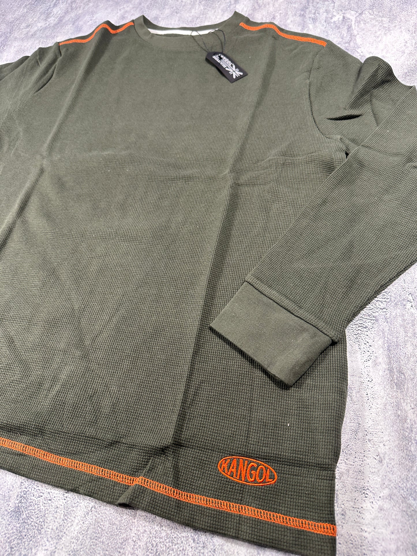 Kangol Green Thermal Long Sleeve Shirt