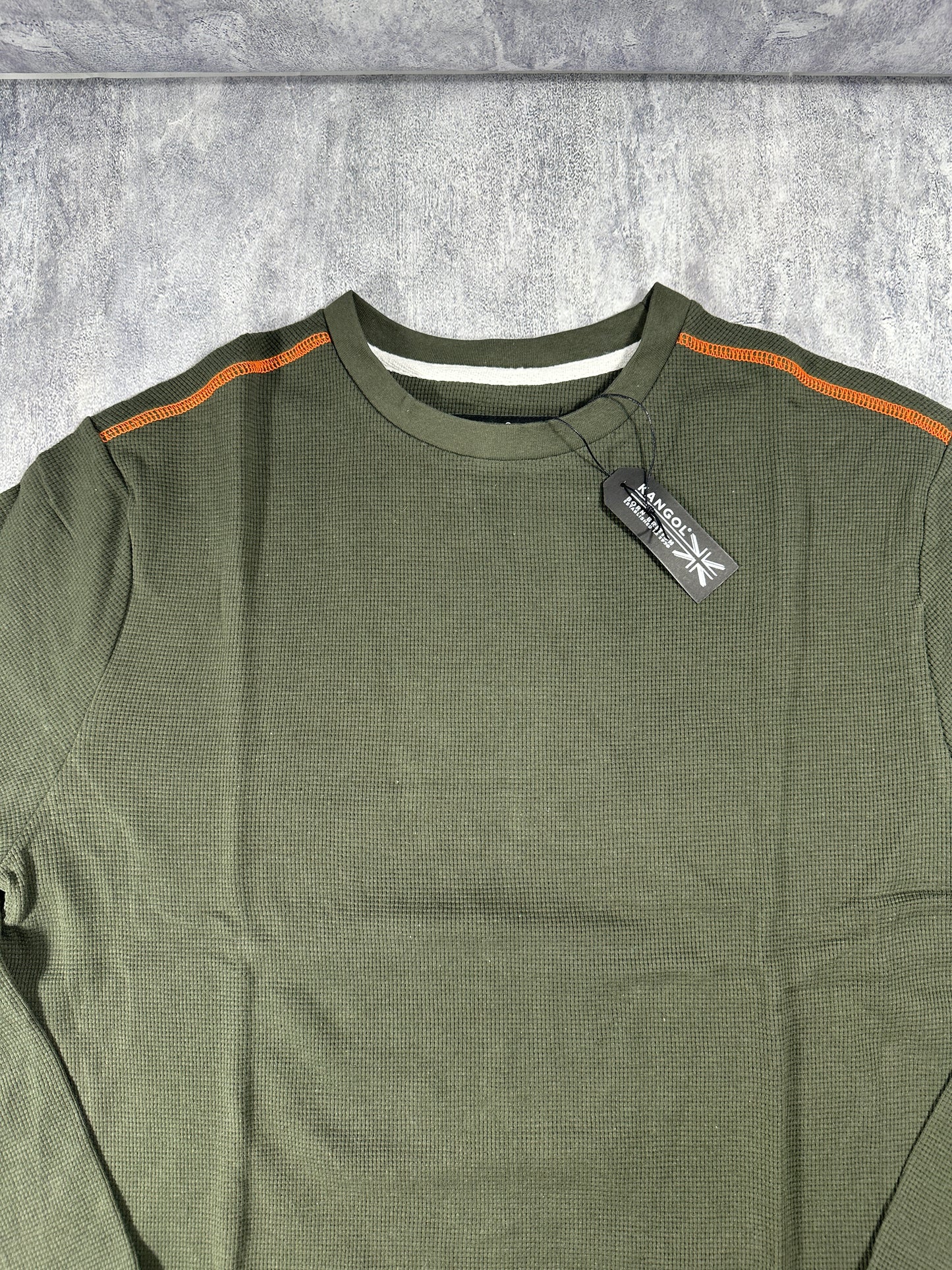 Kangol Green Thermal Long Sleeve Shirt